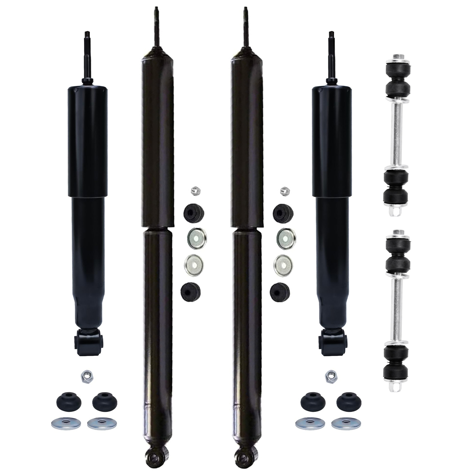 6pc Front & Rear Shocks Sway Bar Links Suspension Kit