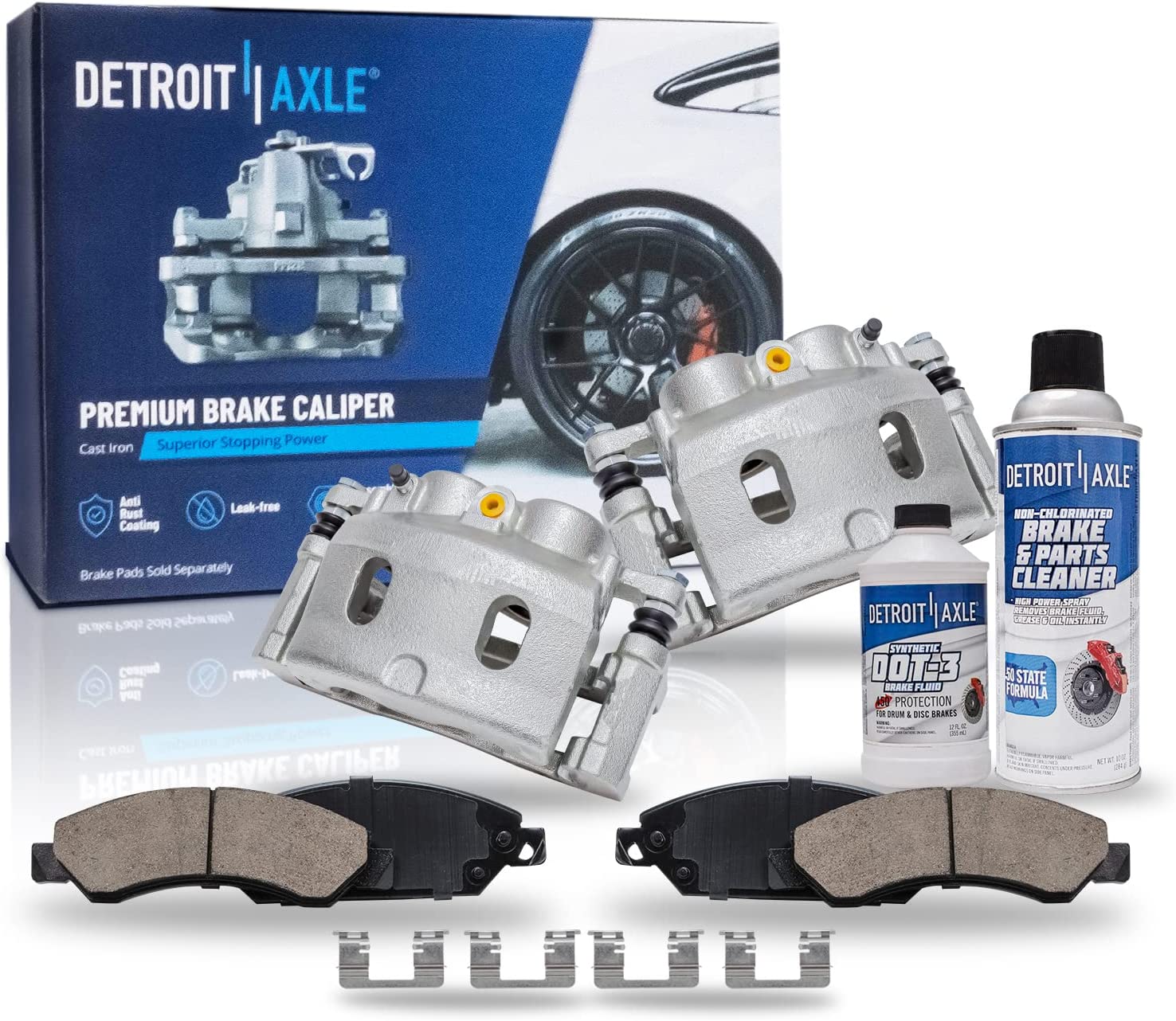 Premium Posi Ceramic Brake Pad Set Front & Rear Kit For GMC Chevy Truck & Hummer