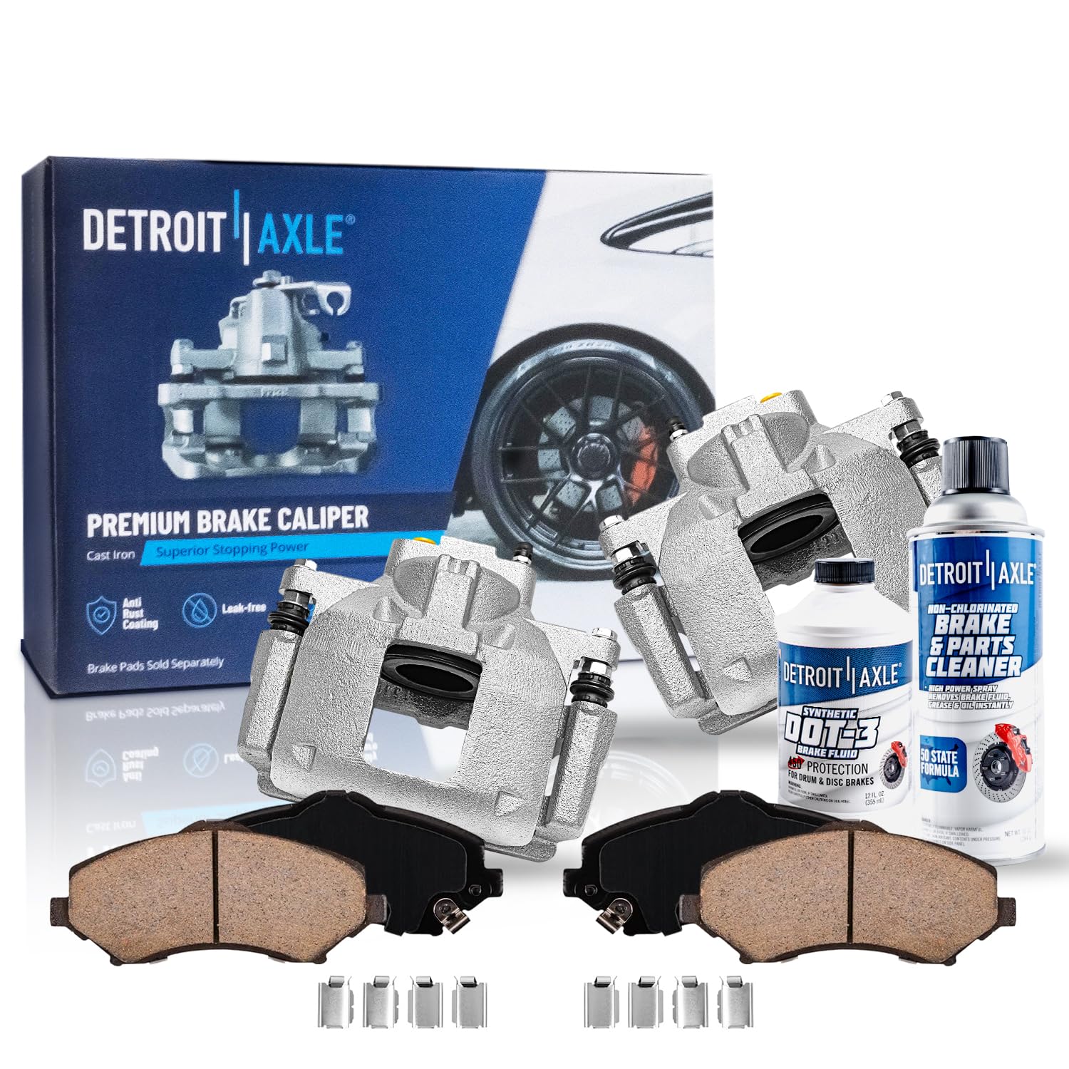 6pc Front Disc Calipers Ceramic Brake Pads Kit