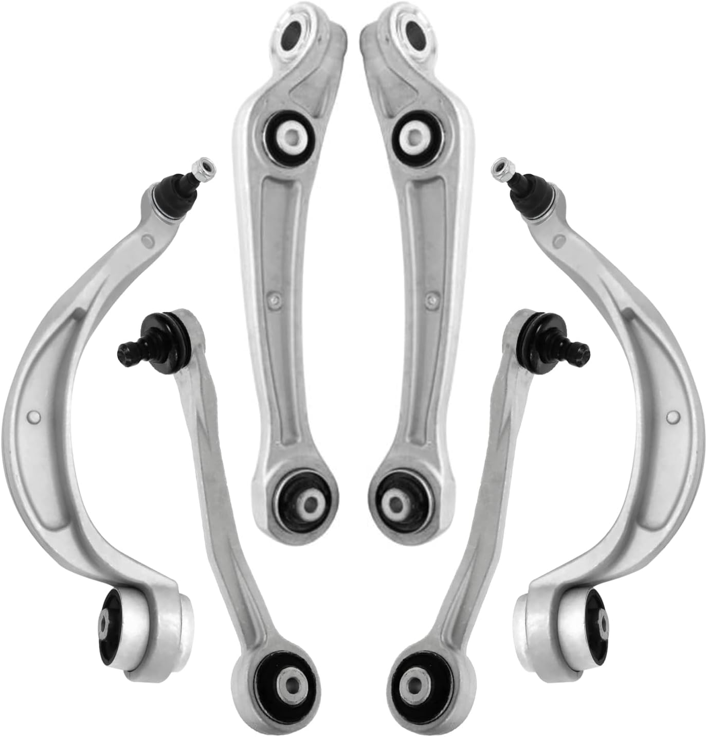 6pc Front Upper Lower Forward Rearward Control Arms Kit