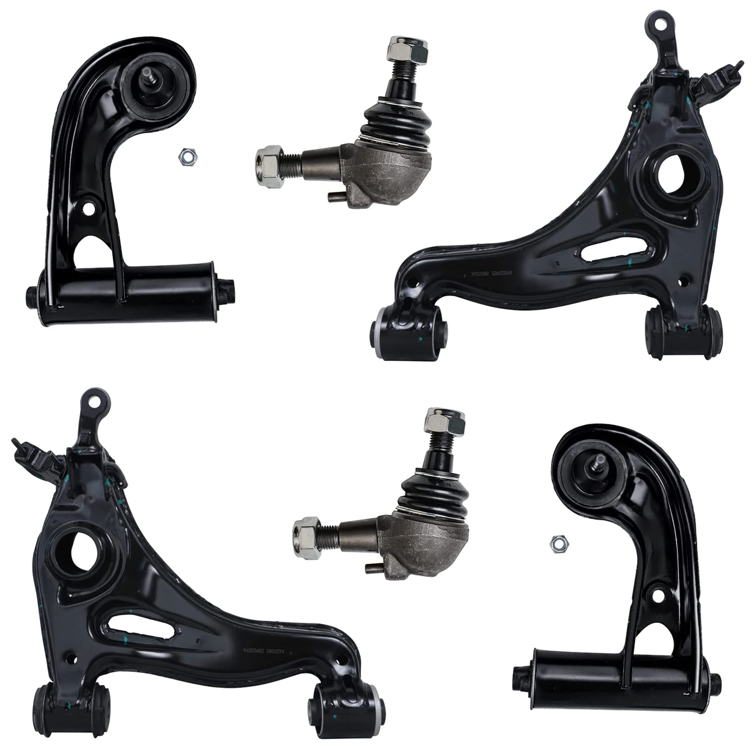 6pc Front Upper Lower Control Arms Ball Joints Suspension Kit