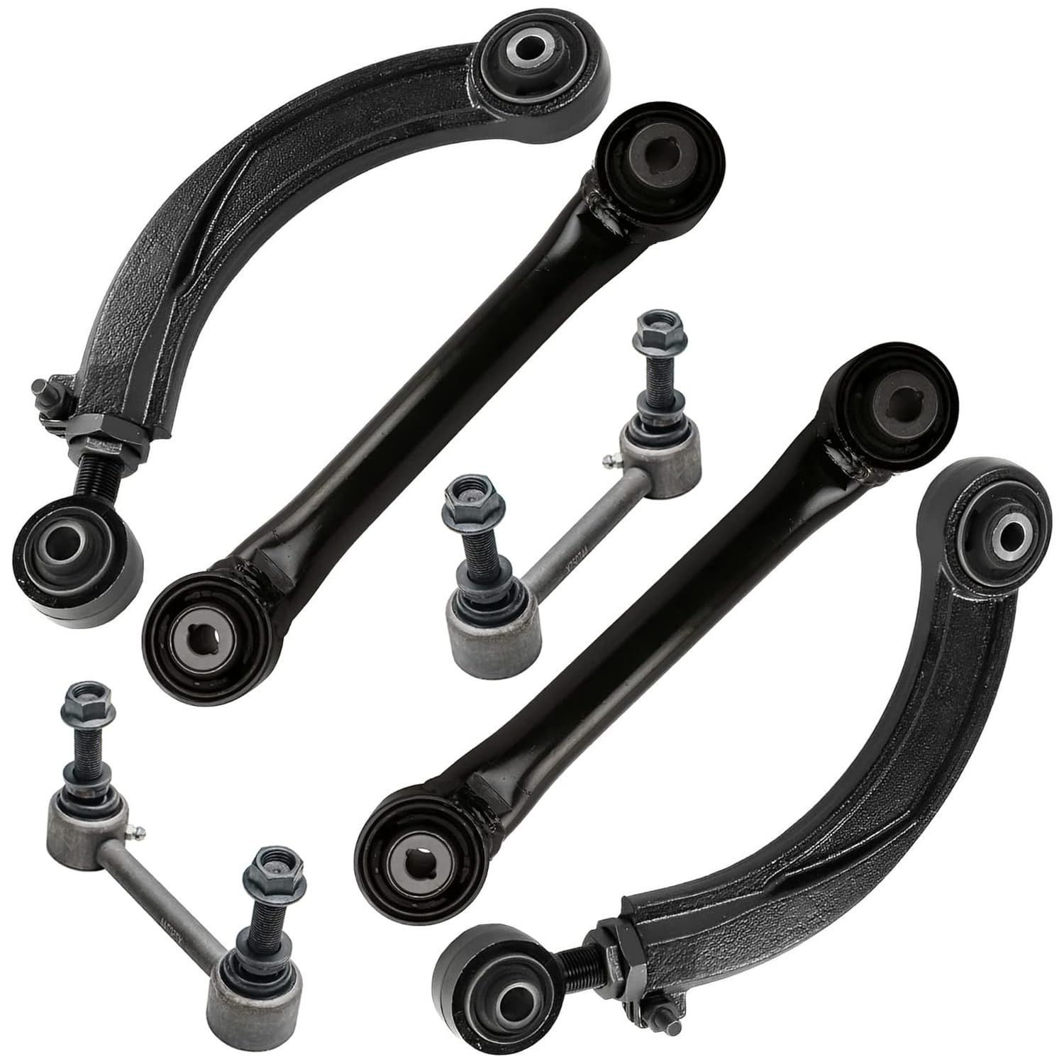 6pc Rear Upper Lower Forward Control Arms Sway Bar Links Suspension Kit