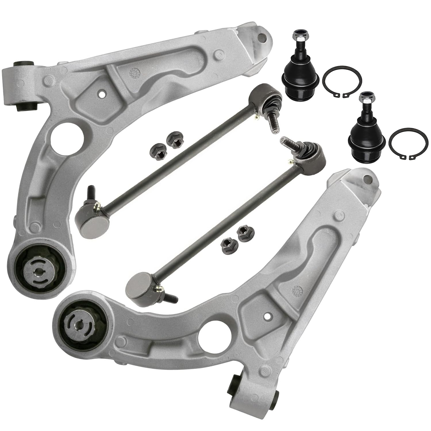 6pc Front Lower Control Arms Ball Joints Sway Bar Links Suspension Kit