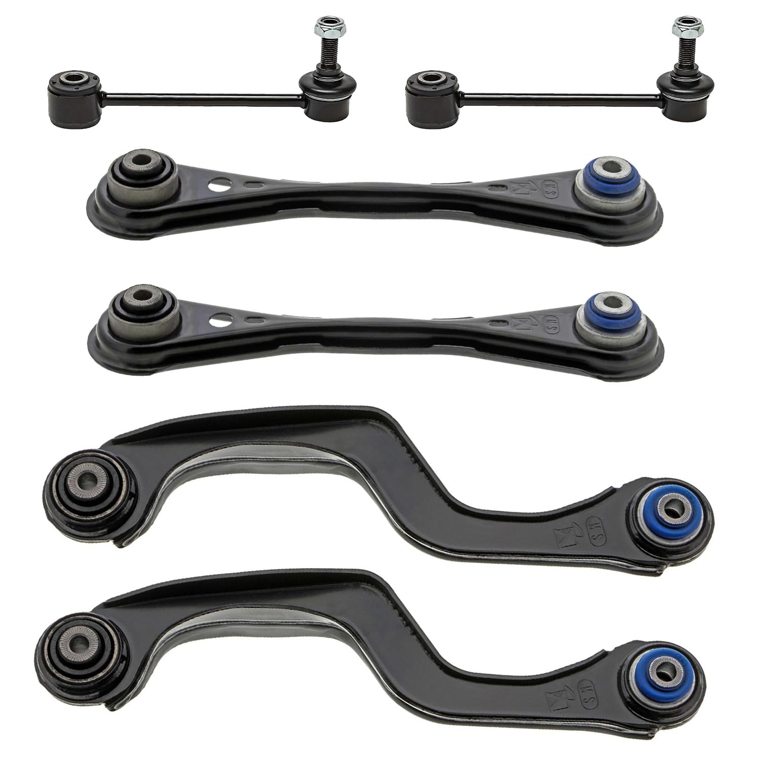 6pc Rear Upper Lower Lateral Links Sway Bar Links Suspension Kit