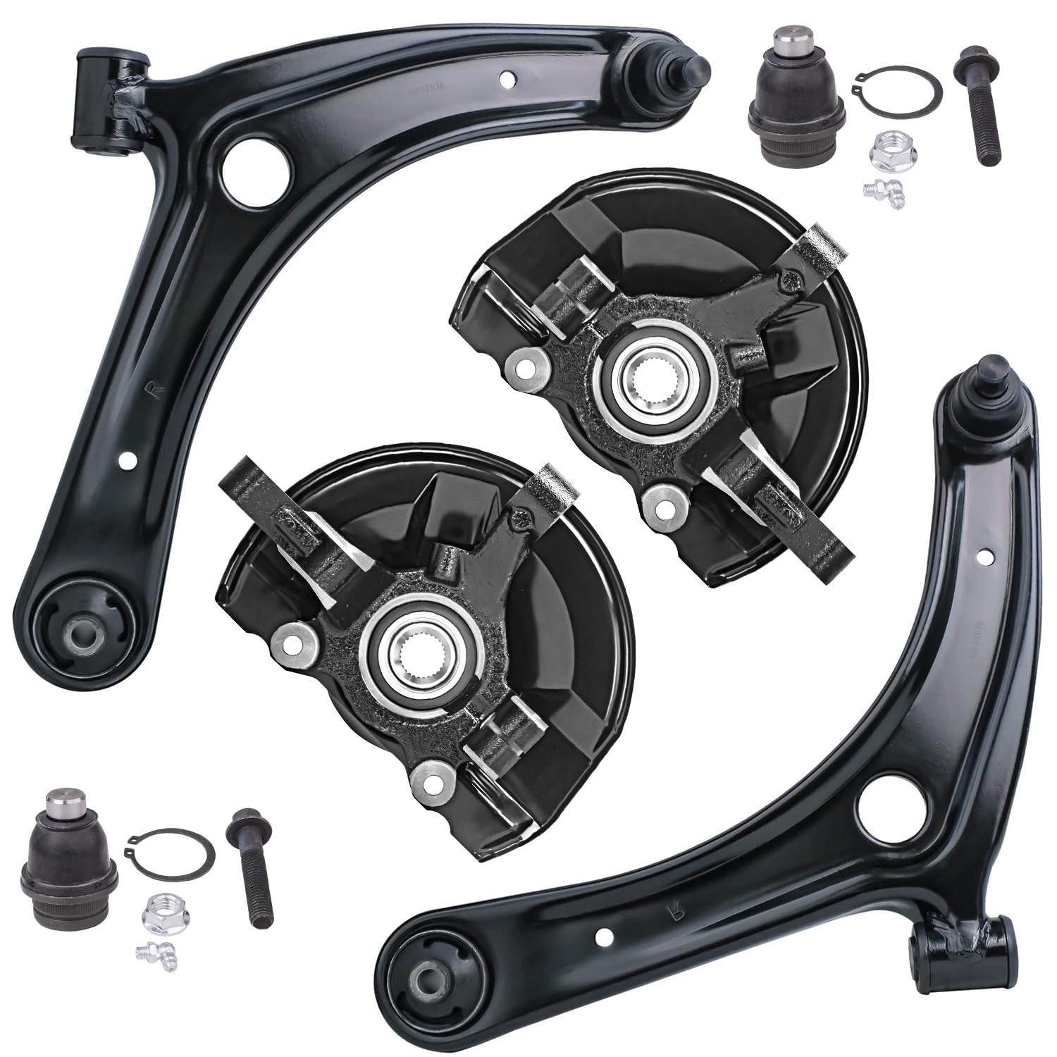 Front Passenger Side Steering Knuckle and Wheel Hub Bearing