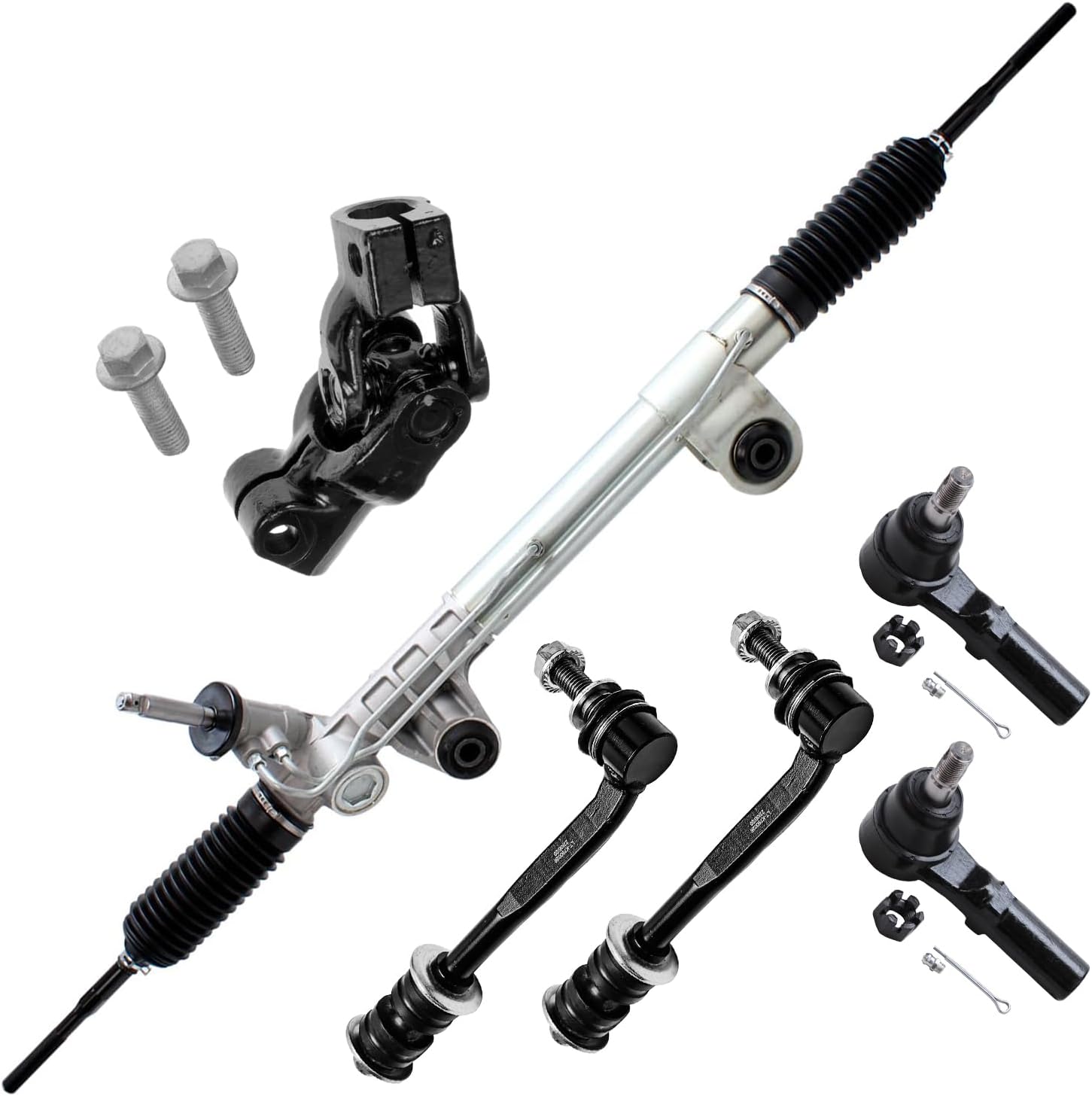 6pc Rack and Pinion Lower Intermediate Steering Shaft Suspension Kit