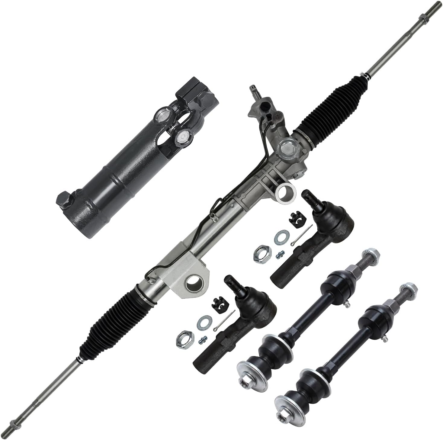 6pc Rack and Pinion Lower Intermediate Steering Shaft Suspension Kit