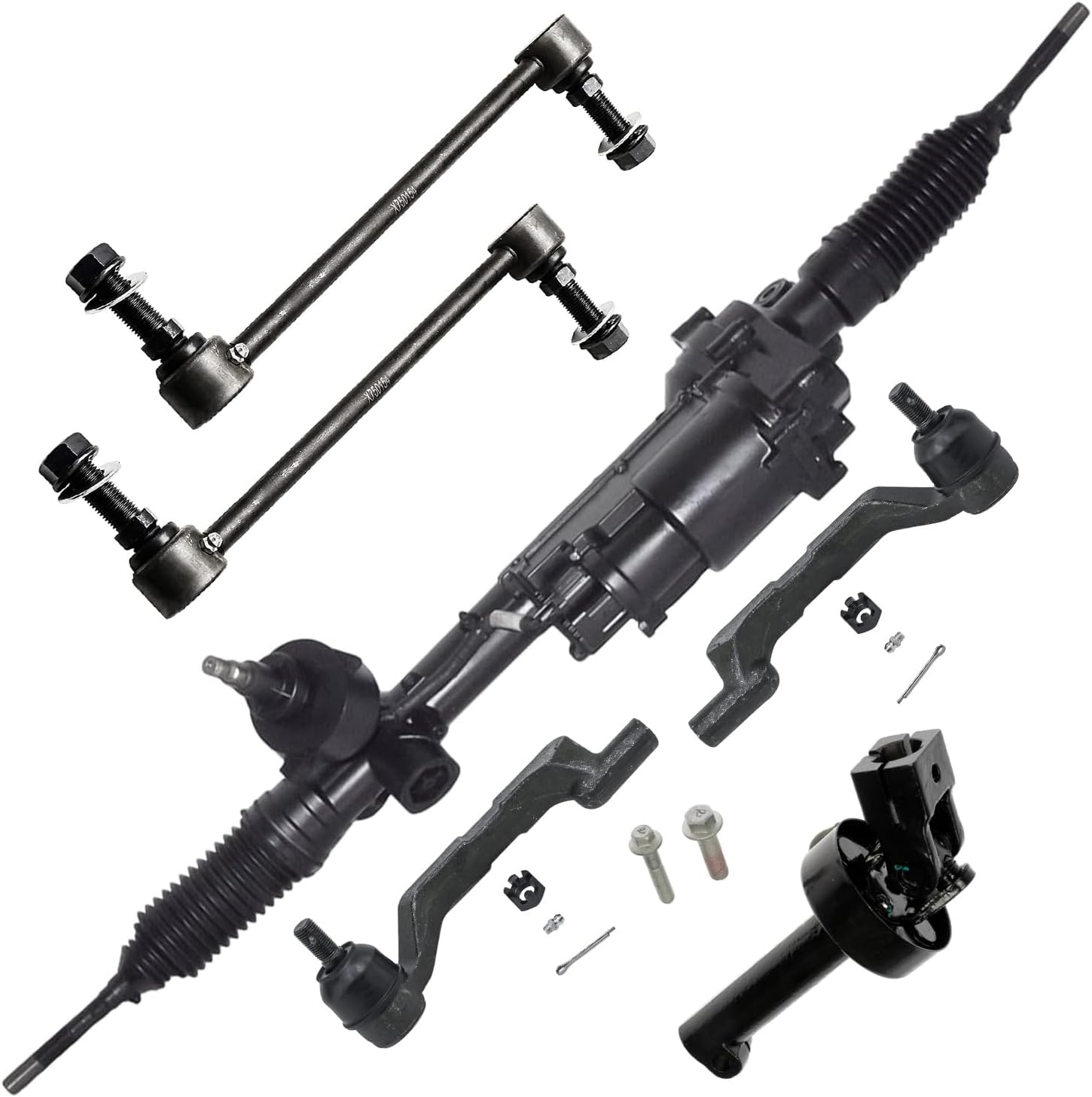 6pc Electric Steering Rack and Pinion Lower Steering Shaft Suspension Kit