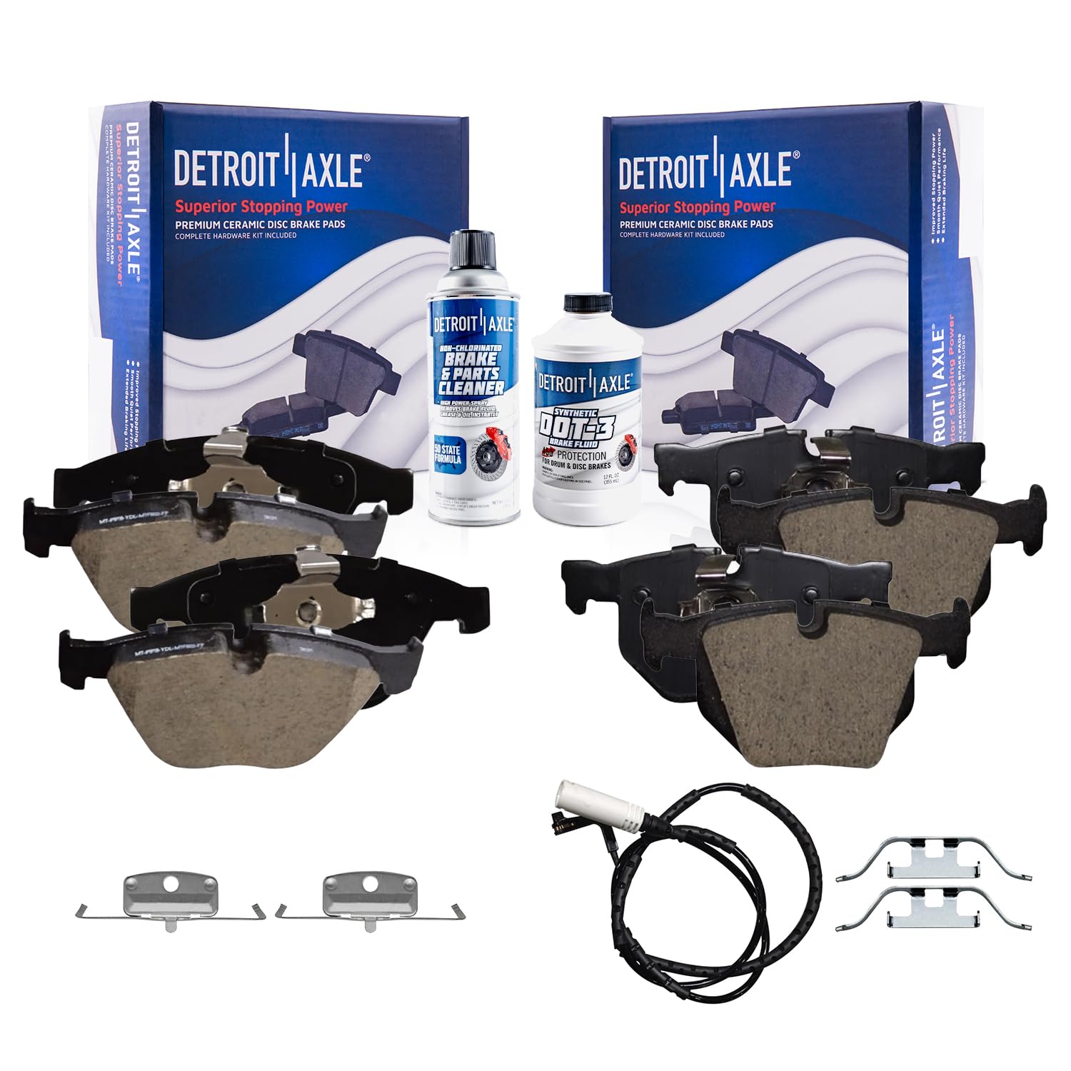 6pc Front & Rear Ceramic Brake Pads Kit