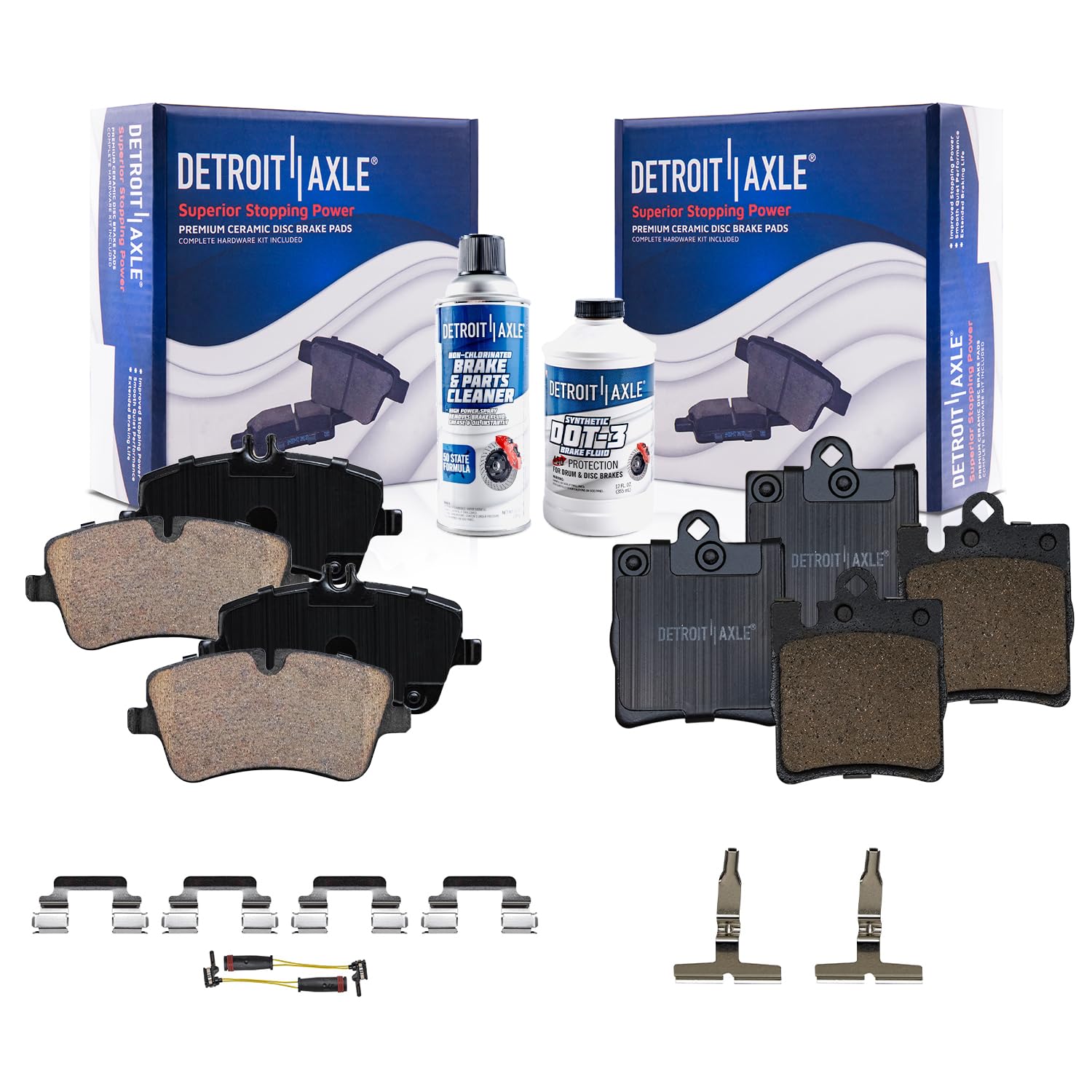 6pc Front & Rear Ceramic Brake Pads Kit