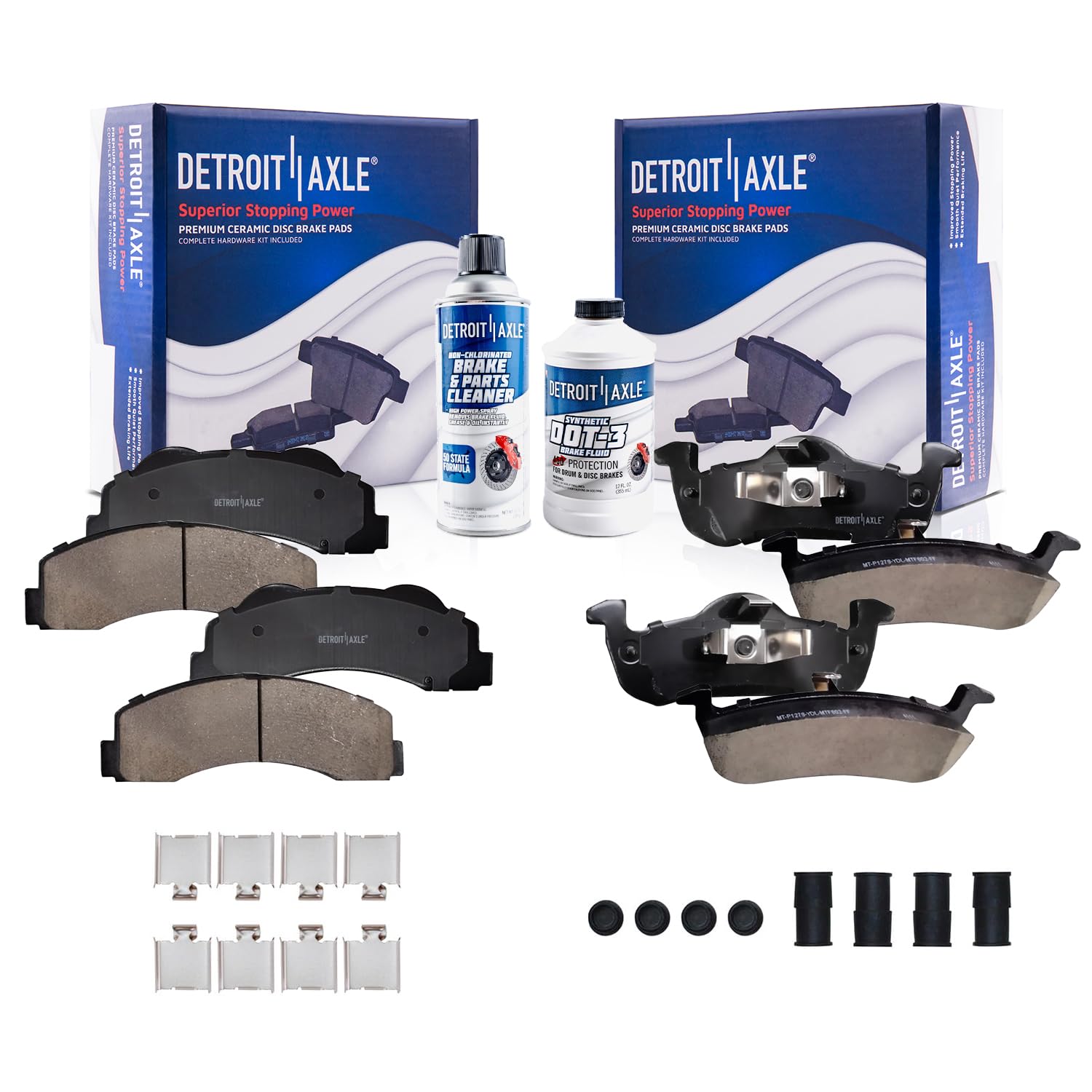 6pc Front & Rear Ceramic Brake Pads Kit