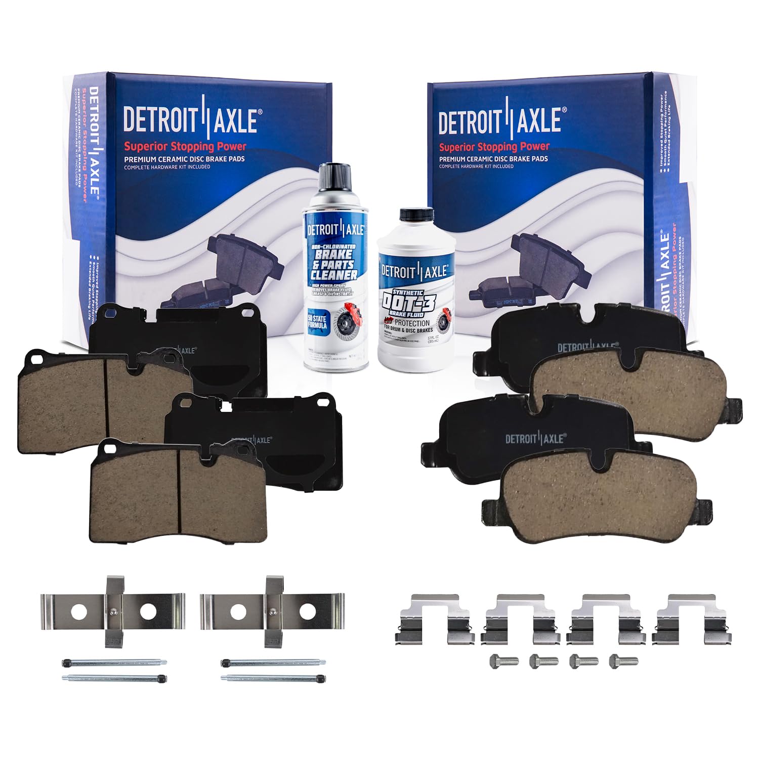 6pc Front & Rear Ceramic Brake Pads Kit