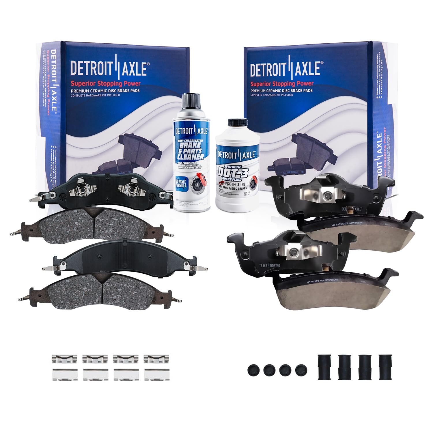 6pc Front & Rear Ceramic Brake Pads Kit
