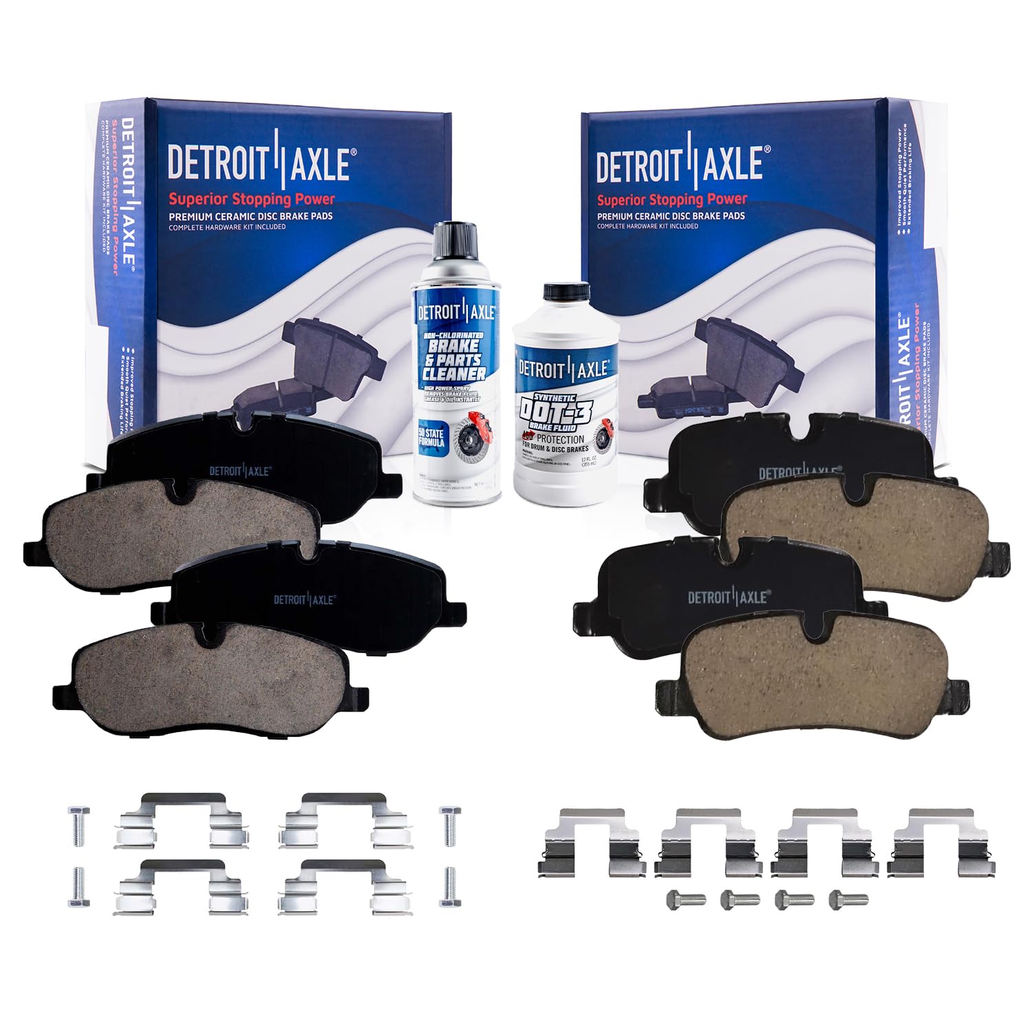 6pc Front & Rear Ceramic Brake Pads Kit