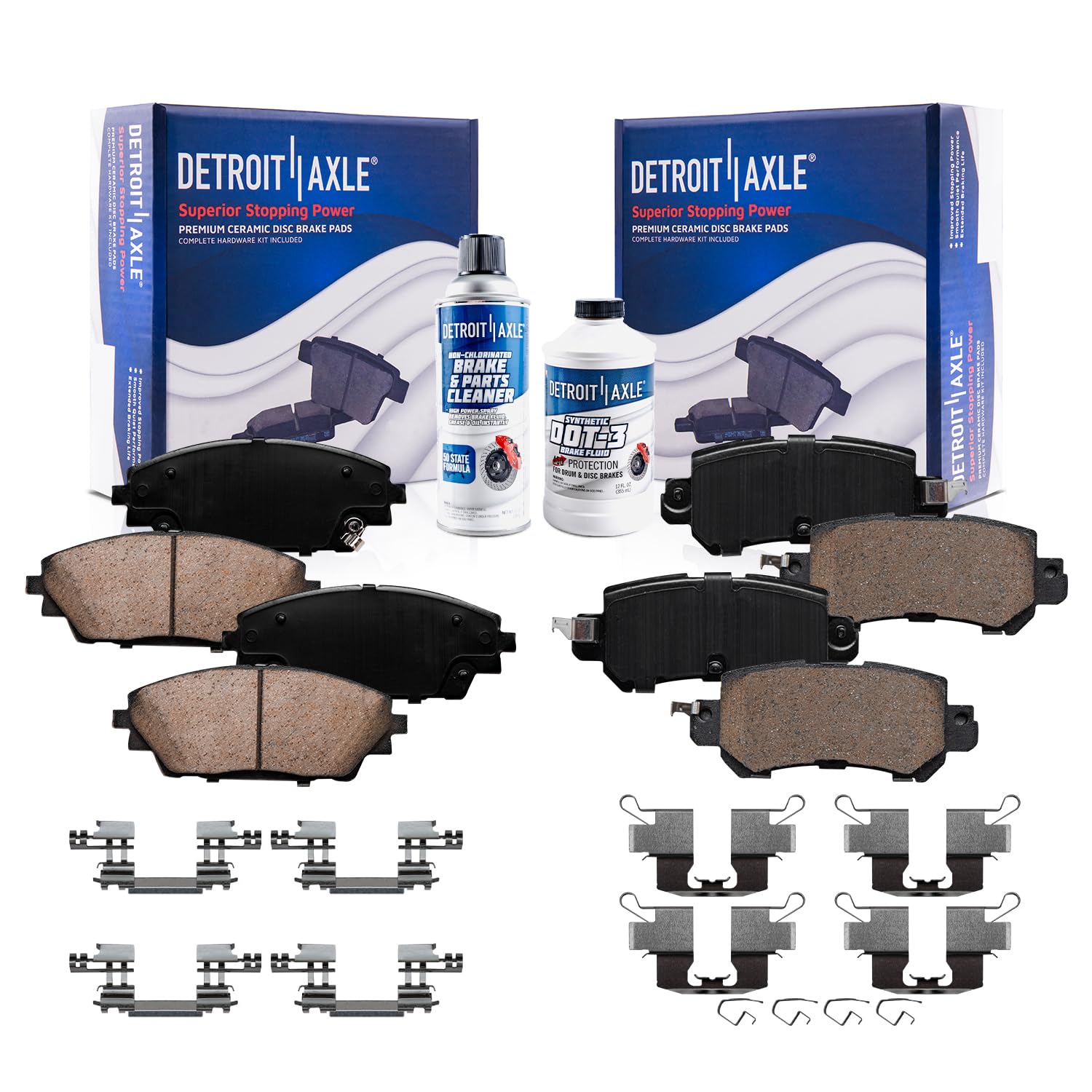 6pc Front & Rear Ceramic Brake Pads Kit