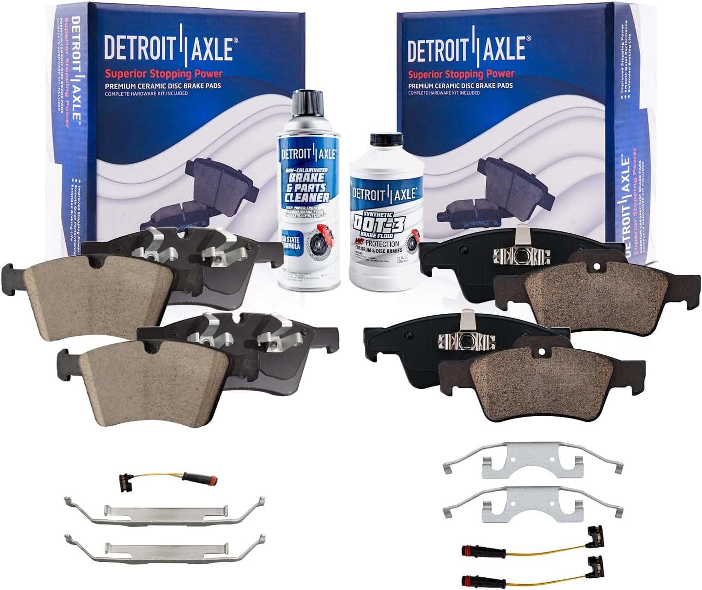 6pc Front & Rear Ceramic Brake Pads Kit