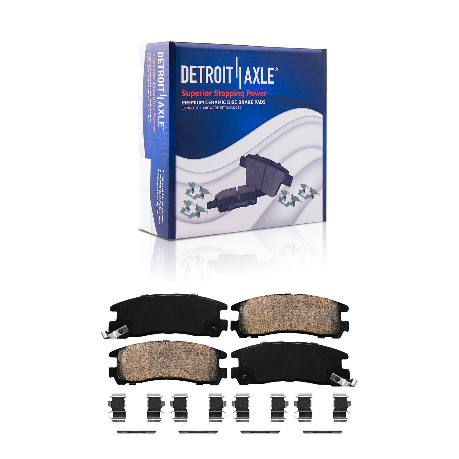 Detroit Axle - Front  Rear Drilled Disc Rotors Brake Pads for Galant Eclipse — image 7