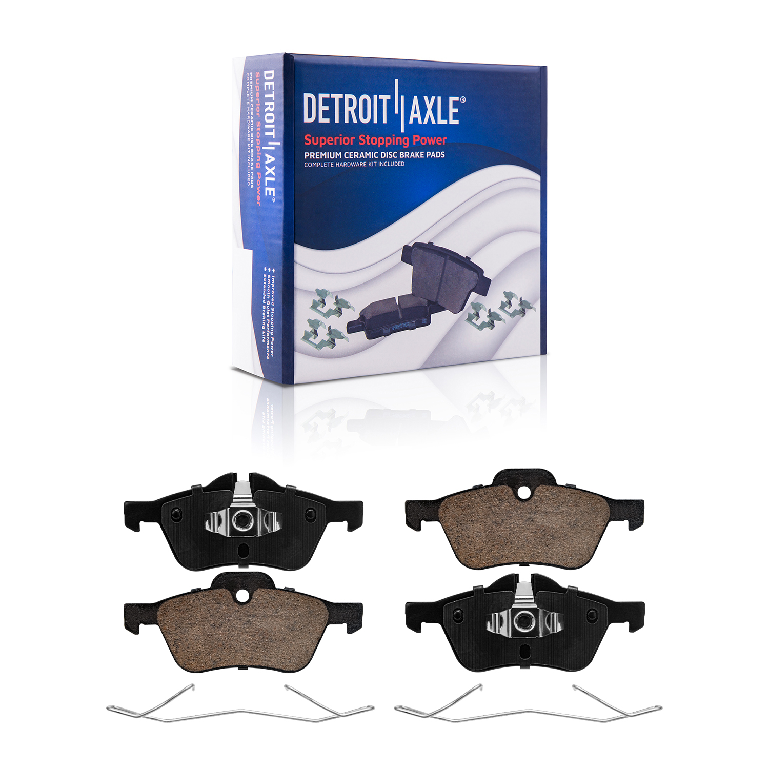 Detroit Axle - Front  Rear Disc Rotors Brake Pads for 2002-2006 Mini Cooper — image 6