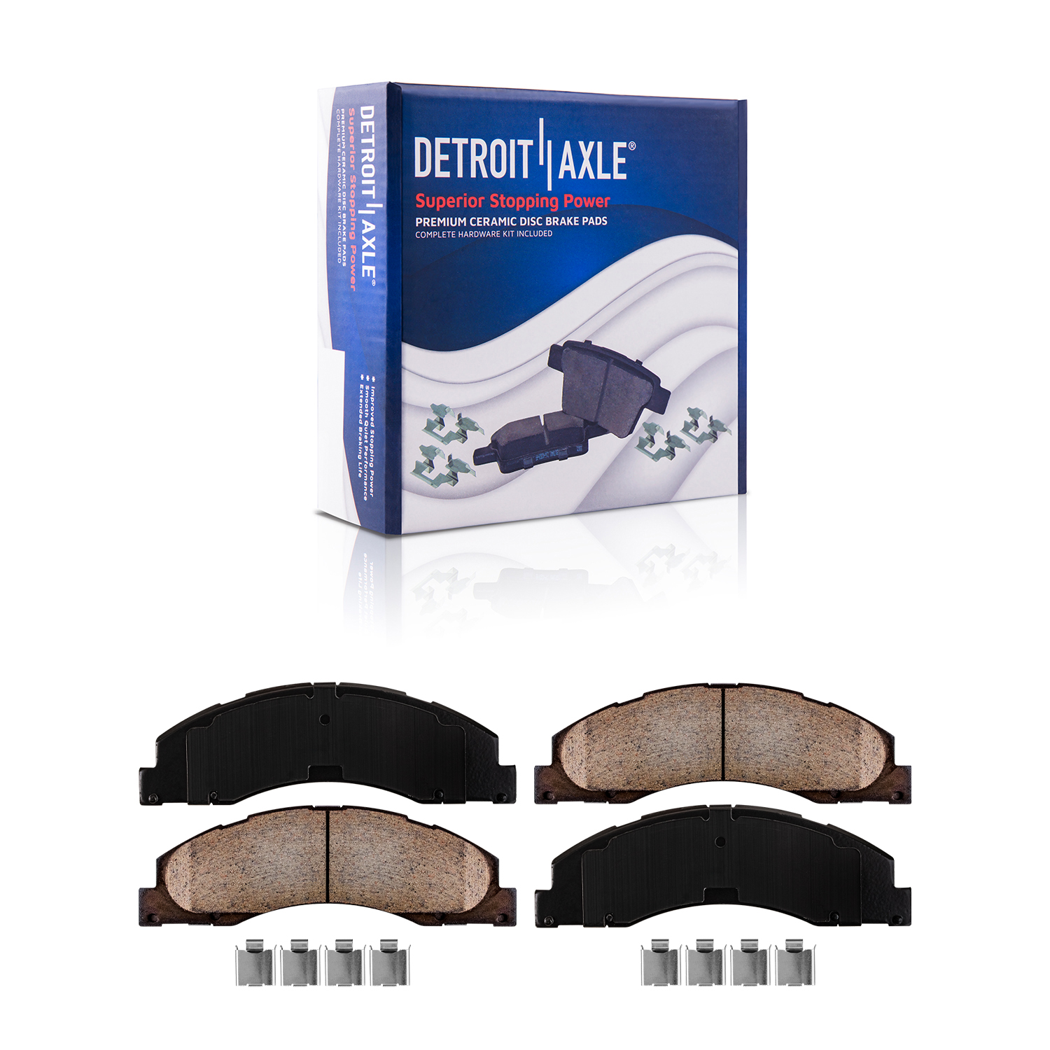 Detroit Axle - Front  Rear Rotors Brake Pads for 2008-14 Ford E-450 Super Duty — image 6