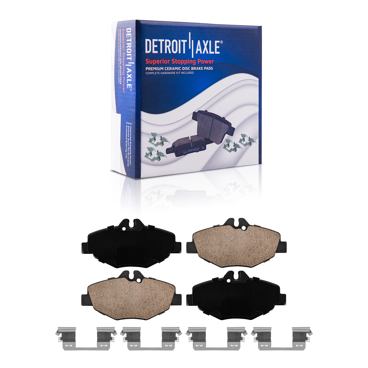 Detroit Axle - Front  Rear Drilled Rotors Brake Pads for 2003-2009 Benz E320 — image 6