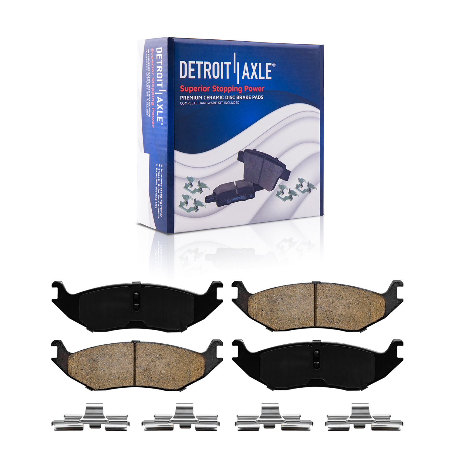 Detroit Axle - Front Rear Drilled Rotors Brake Pads for Ram 1500 Durango Aspen — image 6