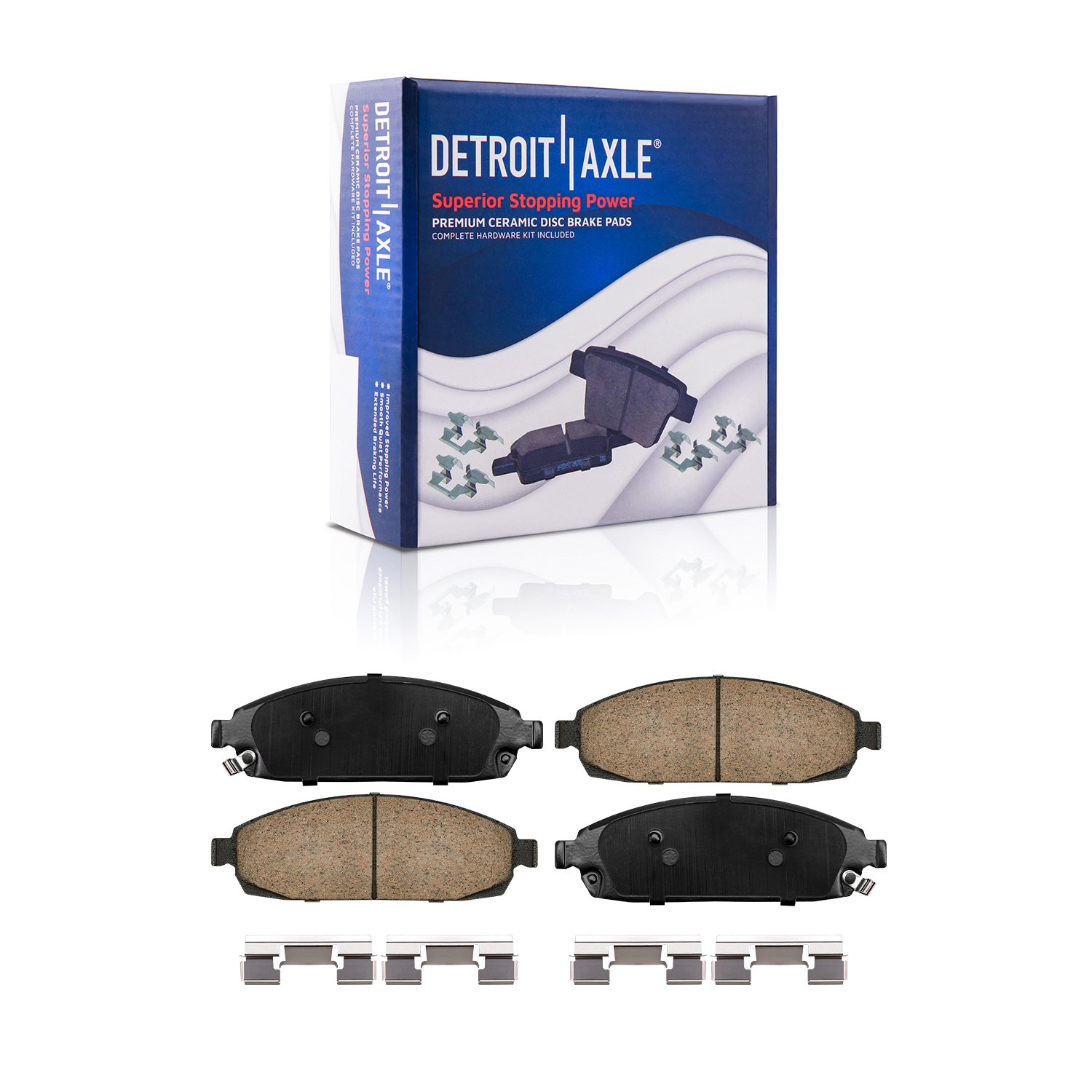 Detroit Axle - Front Rear Rotors Brake Pads for Jeep Grand Cherokee Commander — image 6