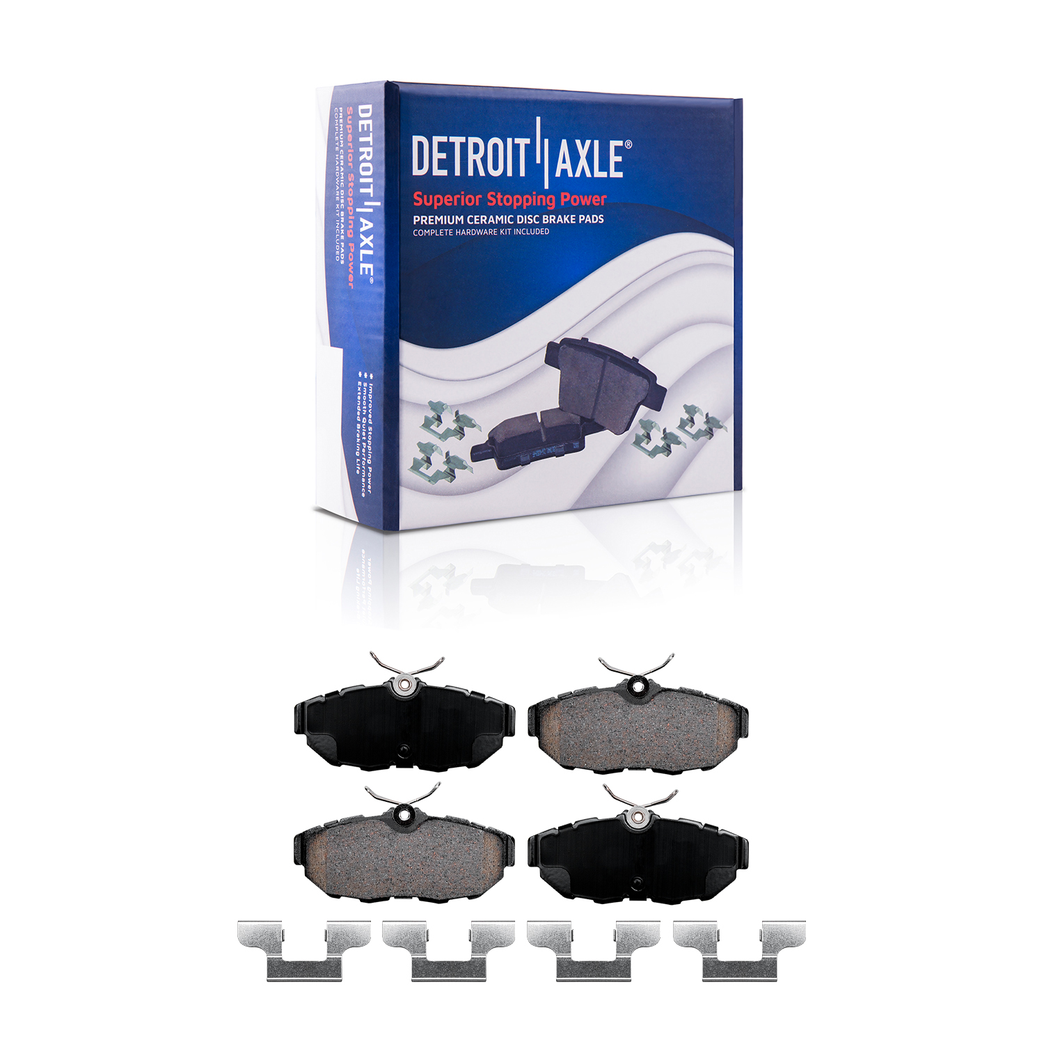 Detroit Axle - Front  Rear Rotors Ceramic Brake Pads for 2011-2014 Ford Mustang — image 7