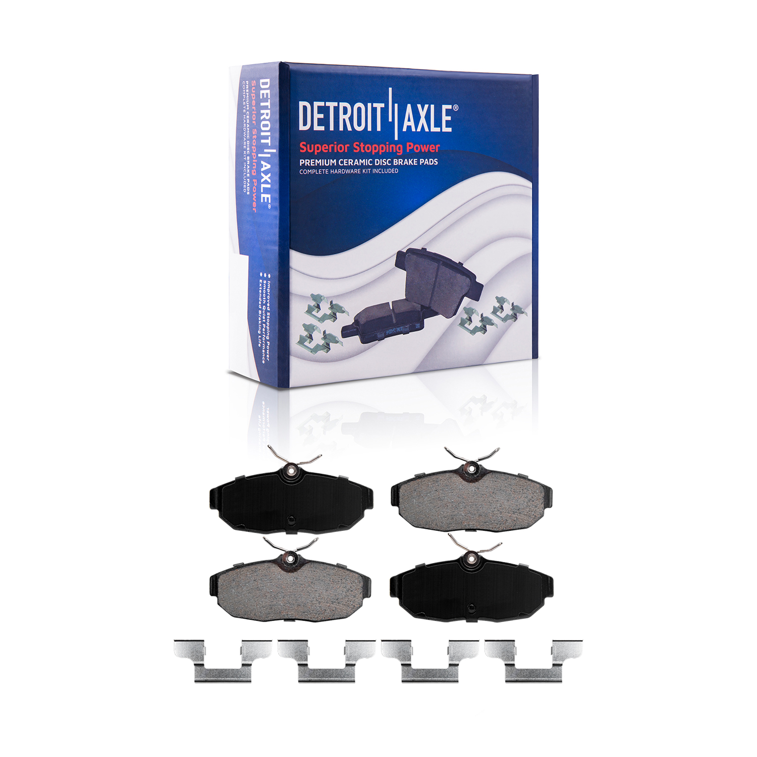 Detroit Axle - Front  Rear Drilled Rotors Brake Pads for 2005-2010 Ford Mustang — image 7