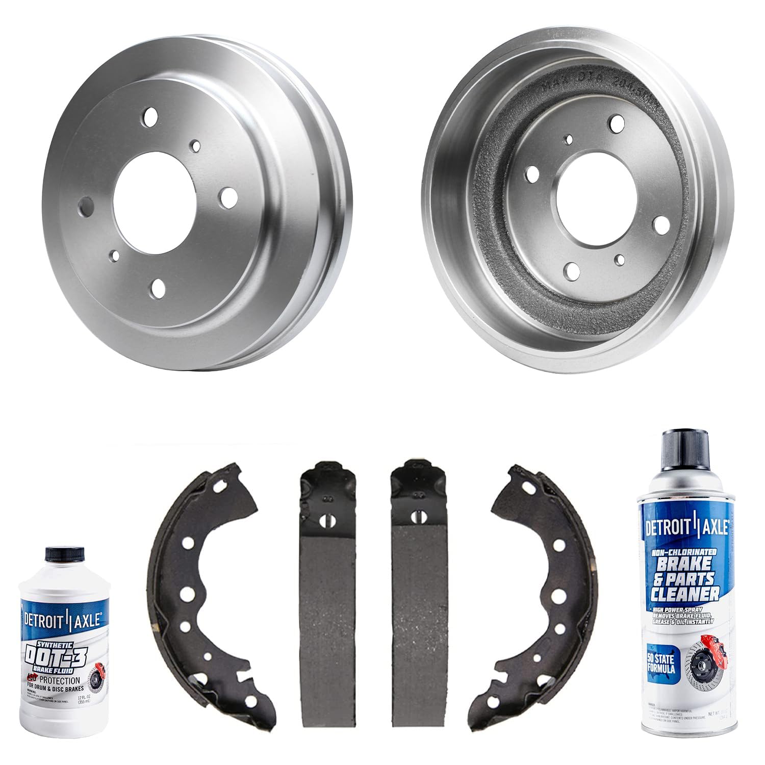 6pc Rear Brake Drums Shoes Kit