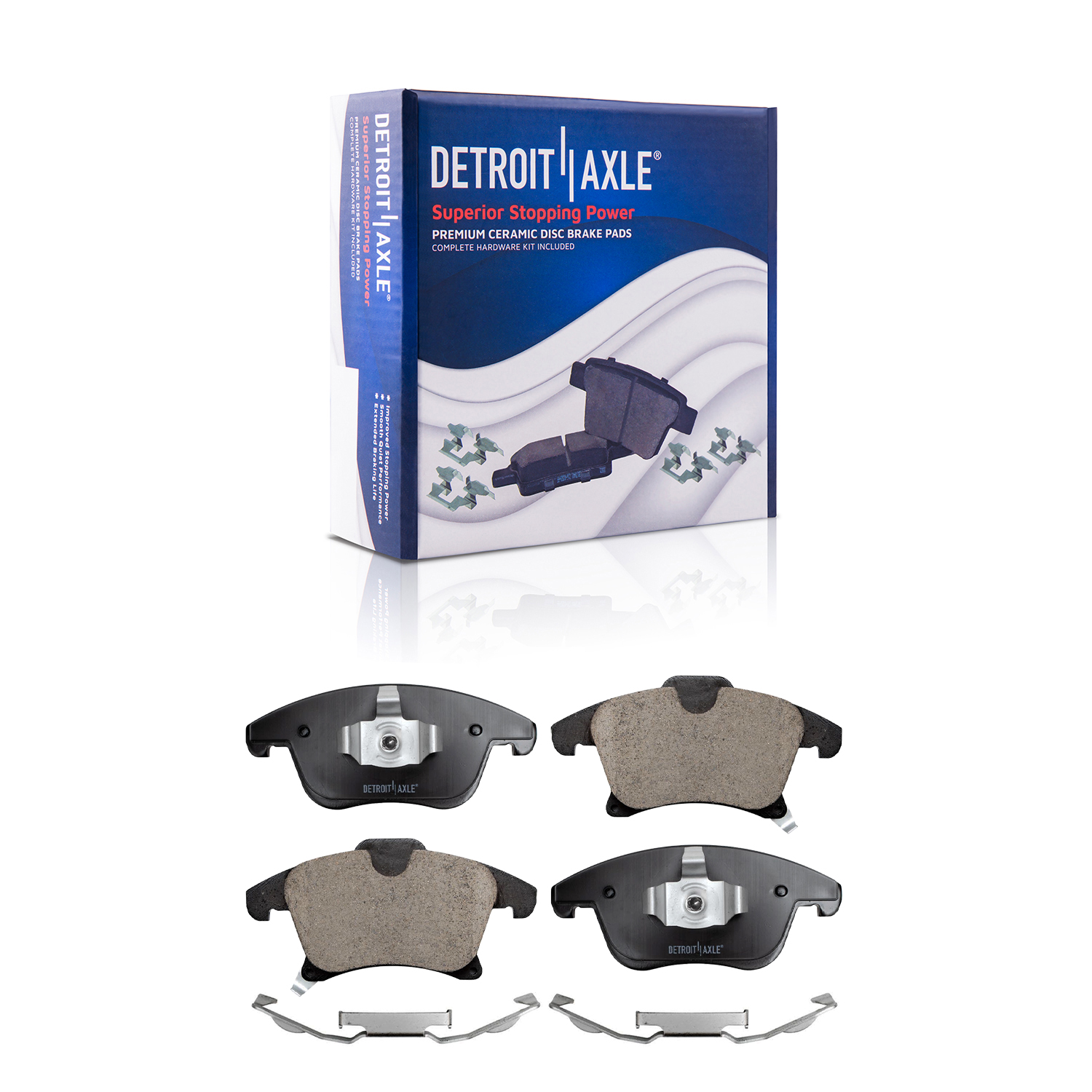 Detroit Axle - Front  Rear Drilled Rotors Brake Pads Kit for Ford Fusion MKZ — image 6