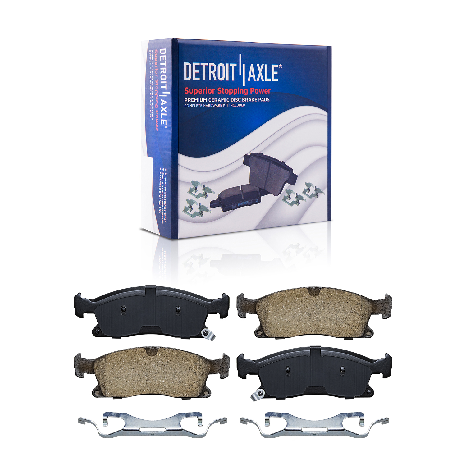 Detroit Axle - Front Rear Drilled Rotors Brake Pads for Grand Cherokee Durango — image 6