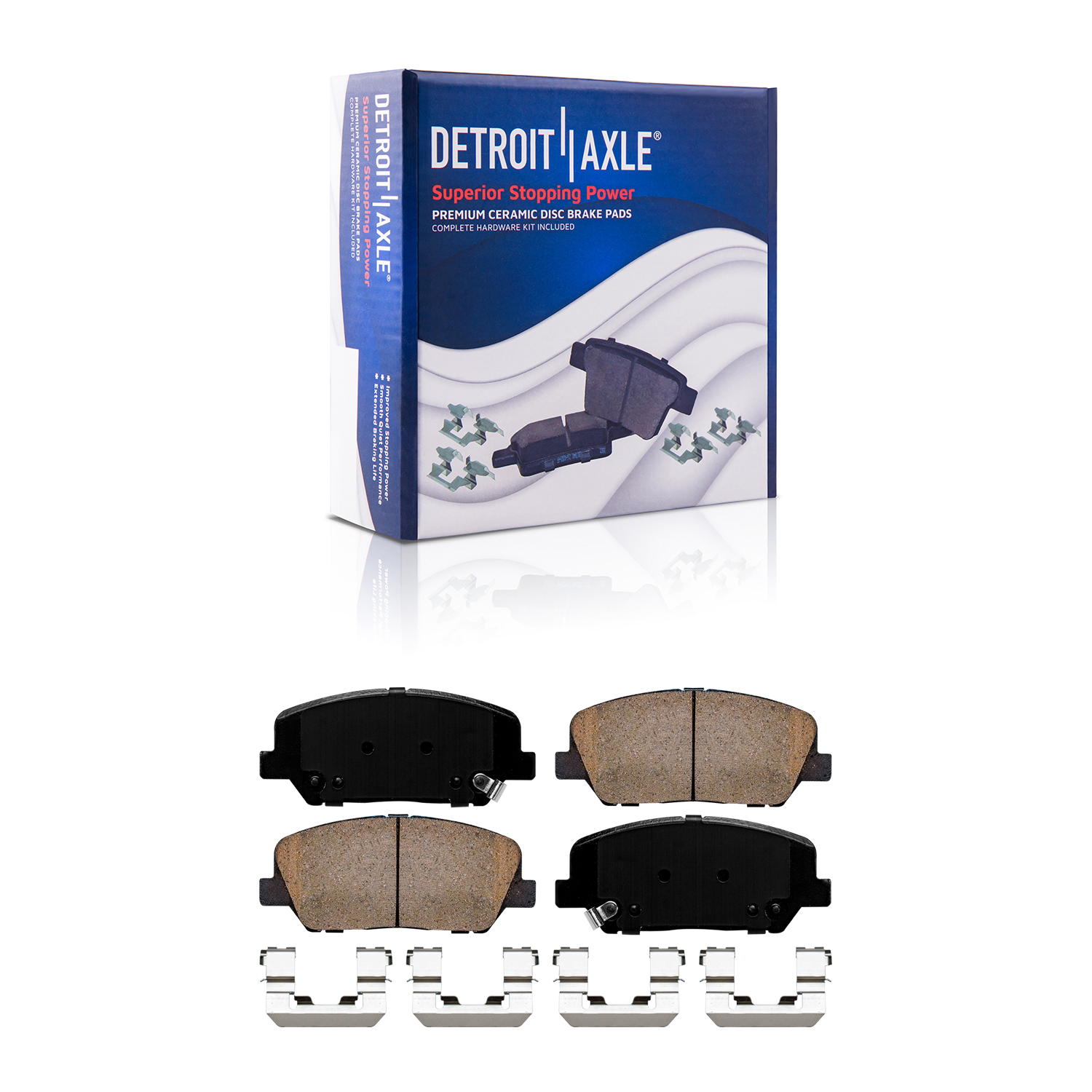 Detroit Axle - Front  Rear Drilled Rotors Brake Pads for 2010-16 Genesis Coupe — image 6