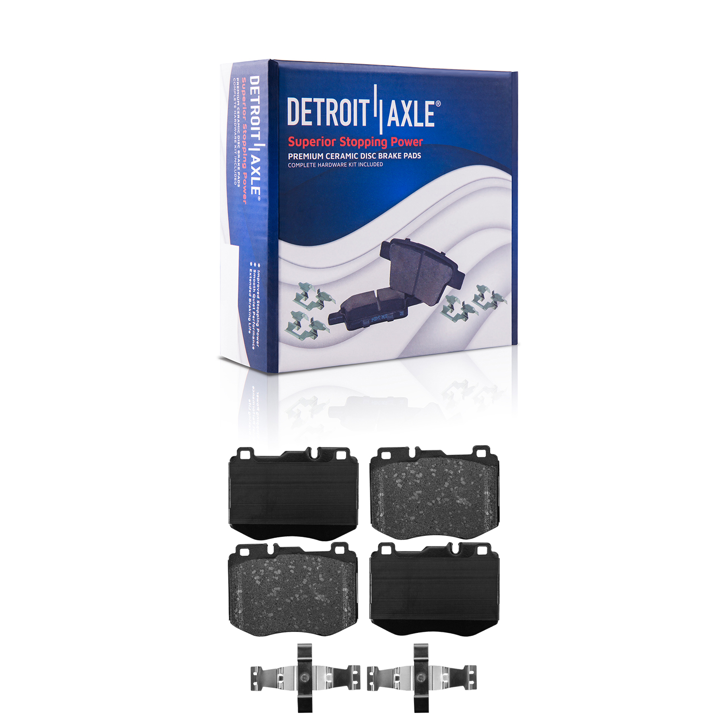 Detroit Axle - Front Rear Drilled Rotors and Ceramic Brake Pads for 16-18 C350e — image 6