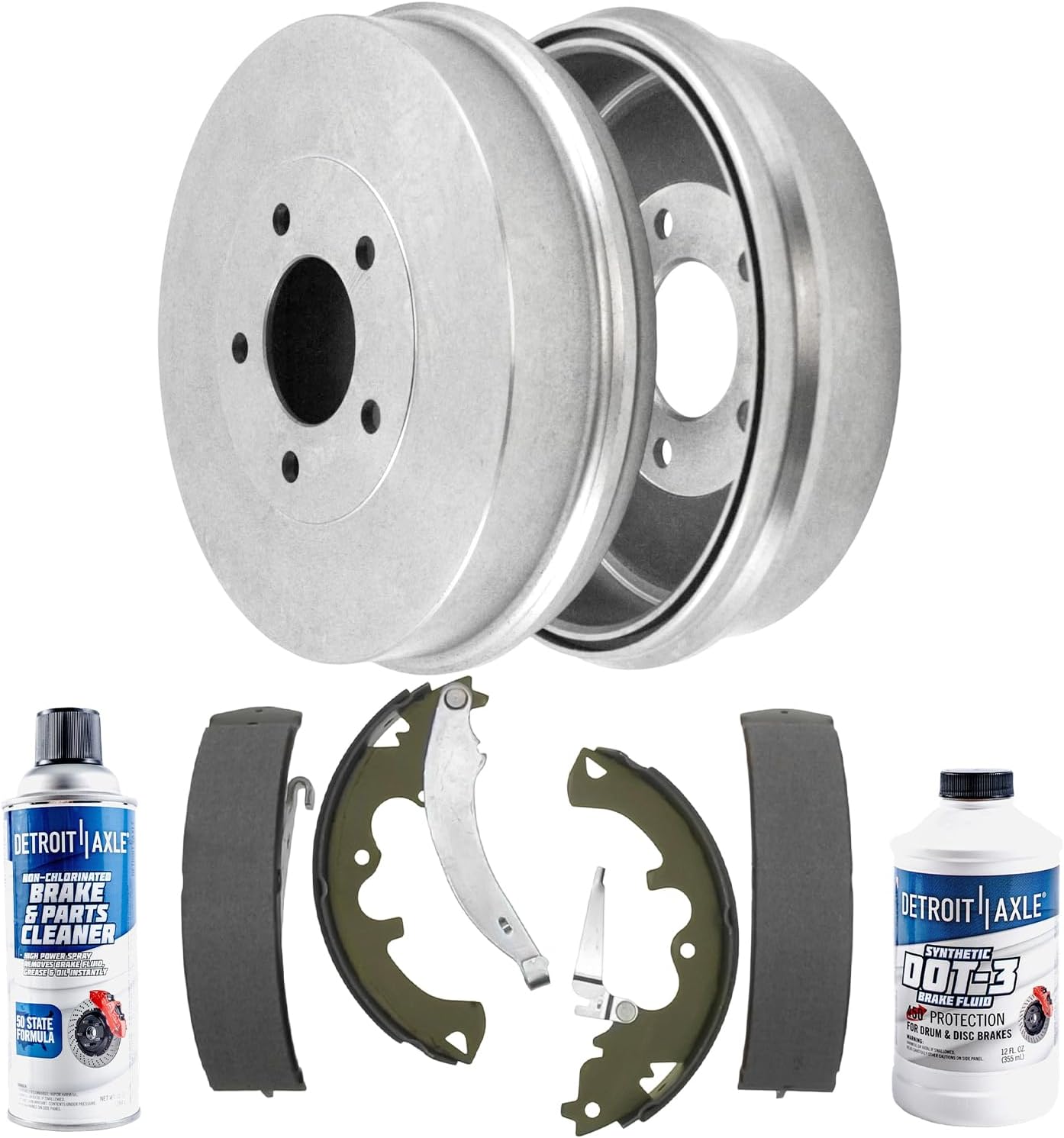 6pc Rear Brake Drums Shoes Kit