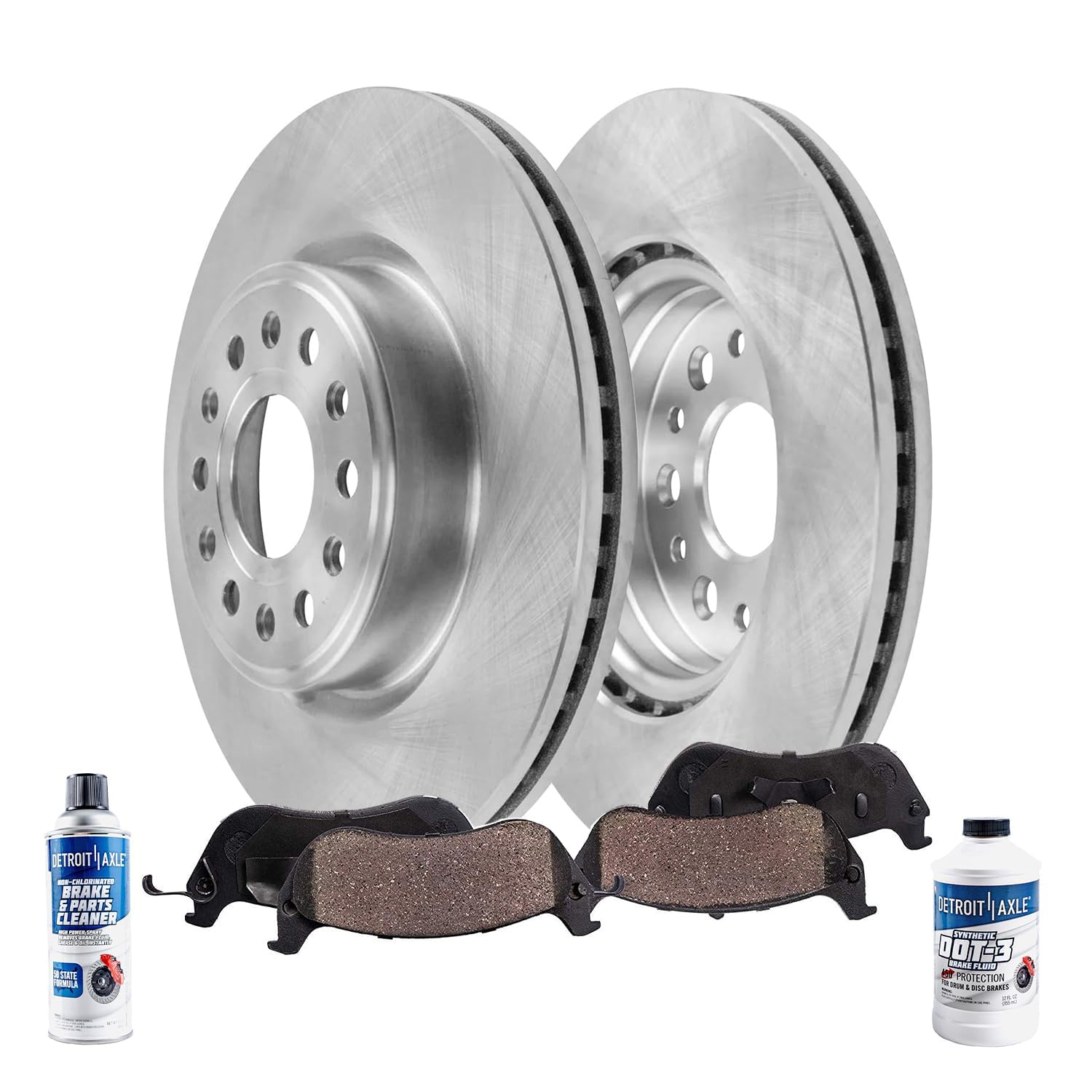 6pc Front Disc Rotors and Ceramic Brake Pads Kit