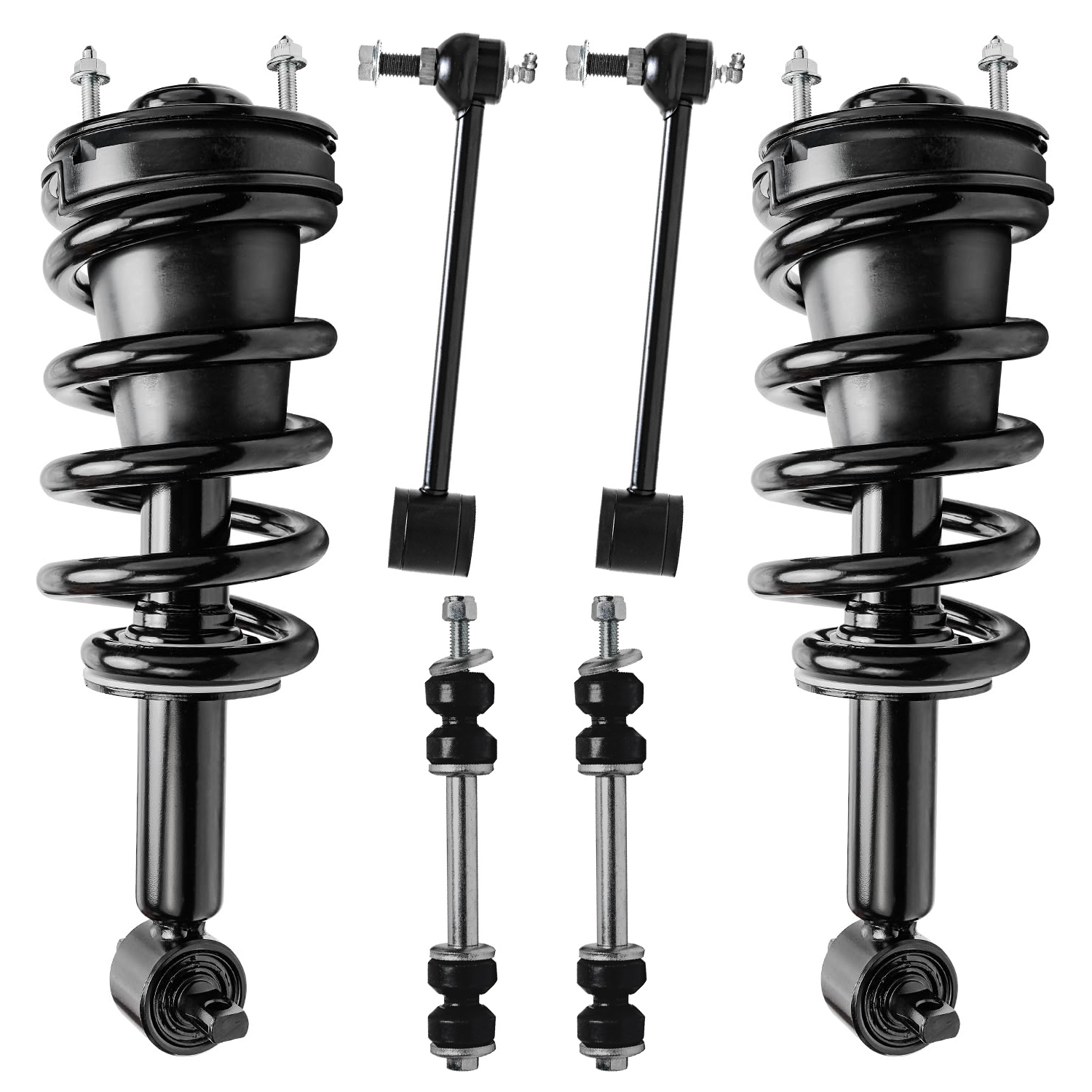 6pc Front Struts Sway Bar Links Suspension Kit