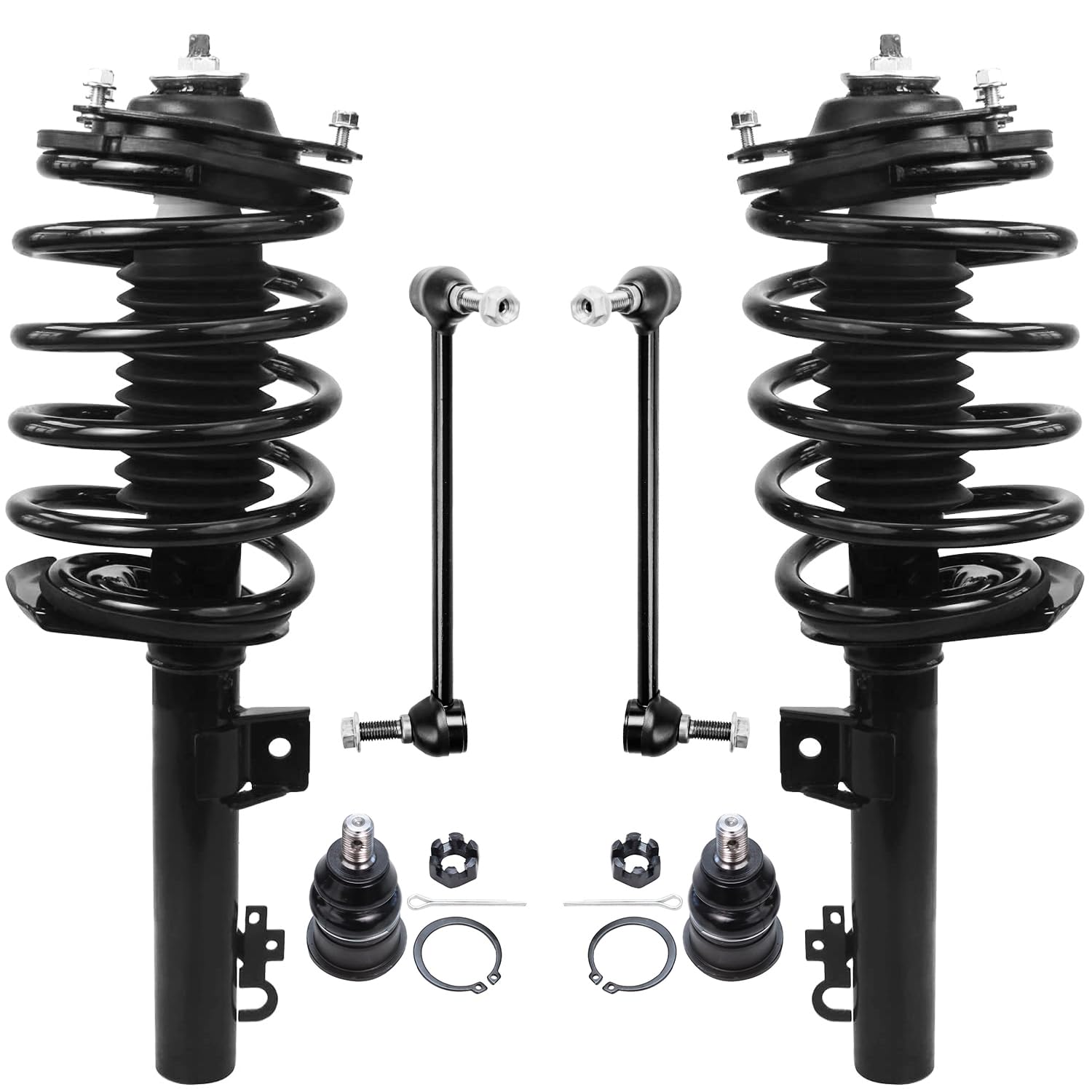 6pc Front Struts Sway Bar Links Lower Ball Joints Suspension Kit