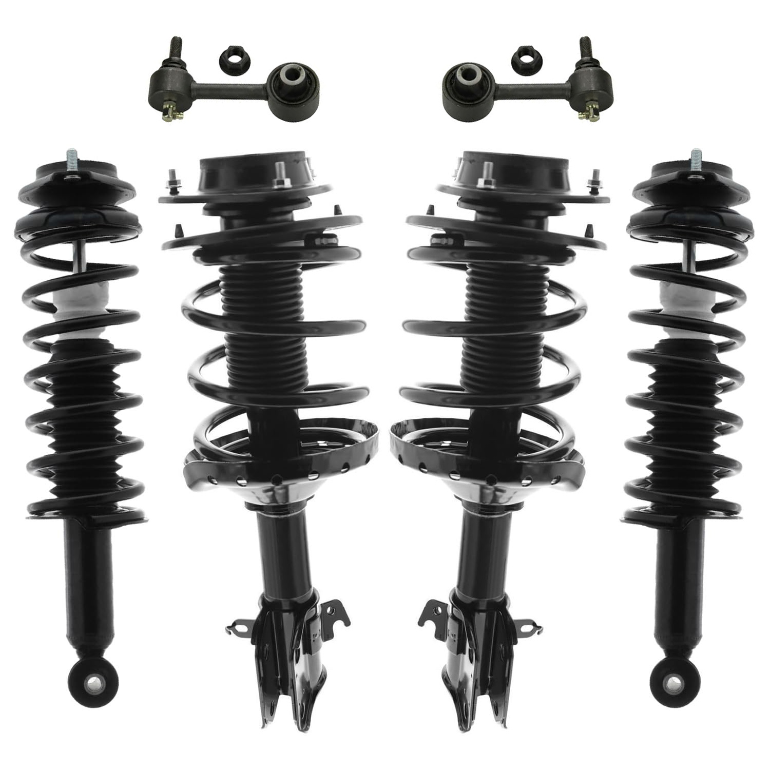 6pc Front & Rear Struts Sway Bar Links Suspension Kit