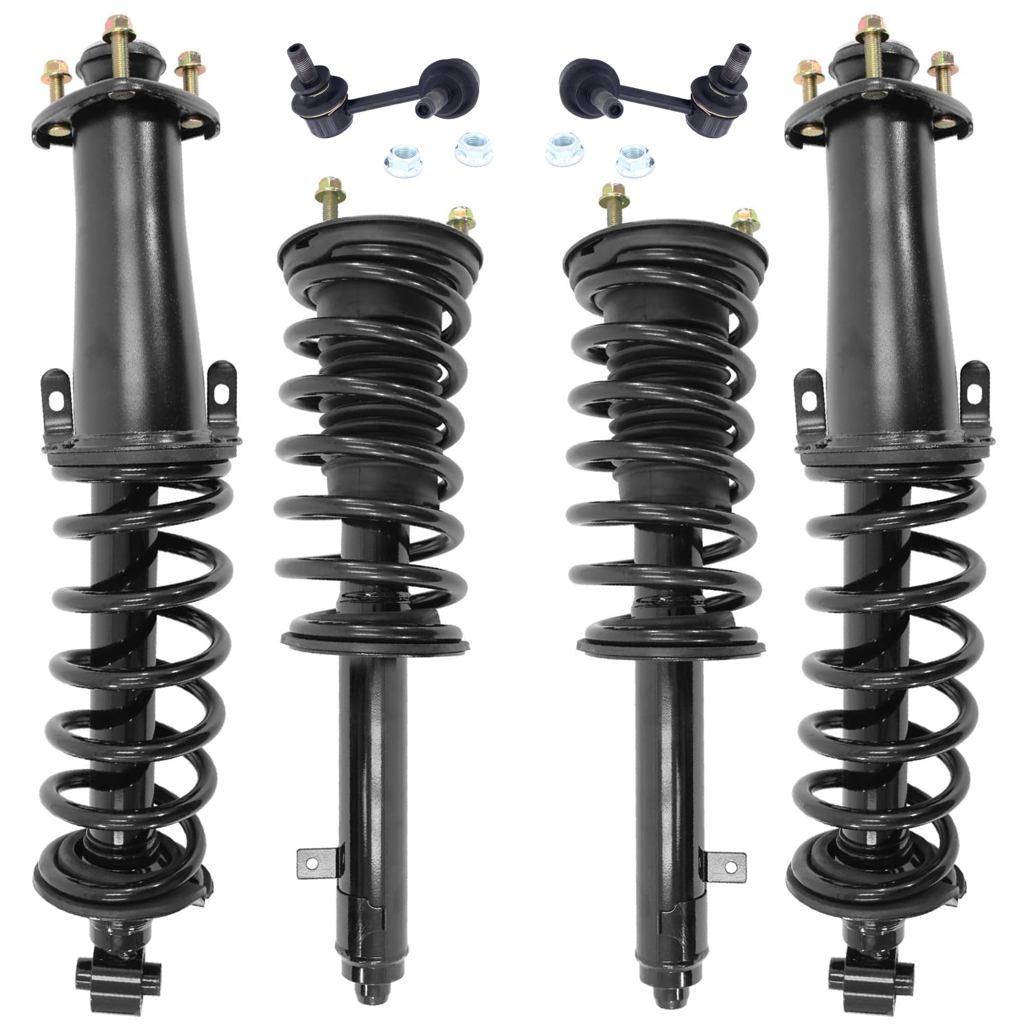 6pc Front & Rear Struts Sway Bar Links Suspension Kit