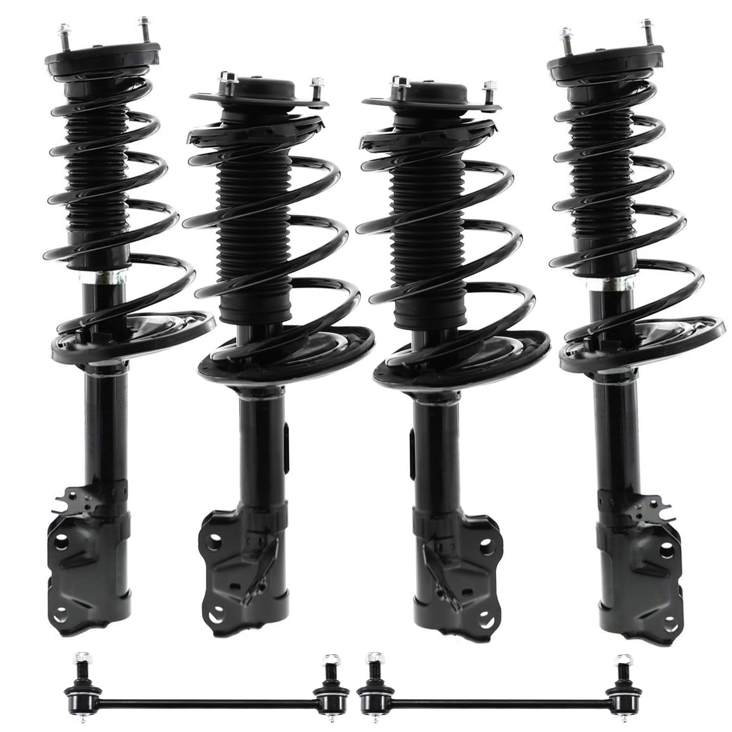 6pc Front & Rear Struts Sway Bar Links Suspension Kit
