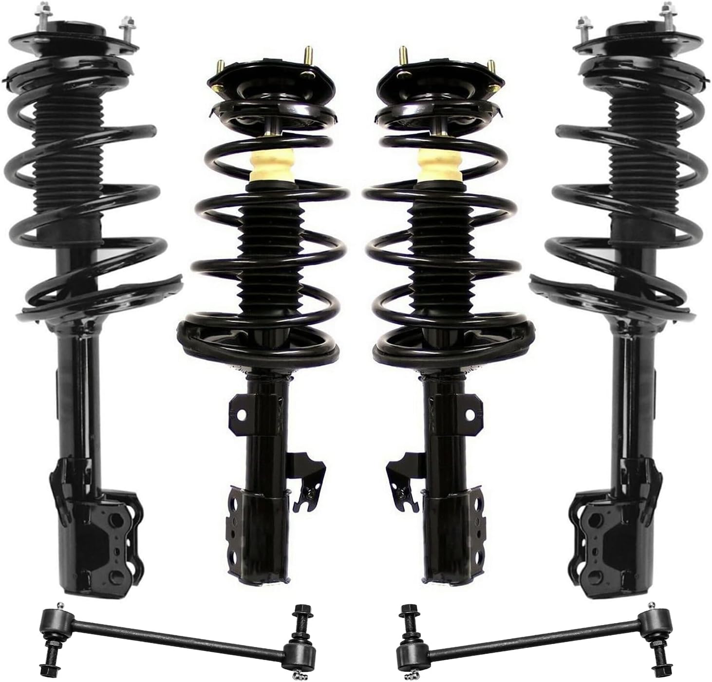 6pc Front & Rear Struts Sway Bar Links Suspension Kit