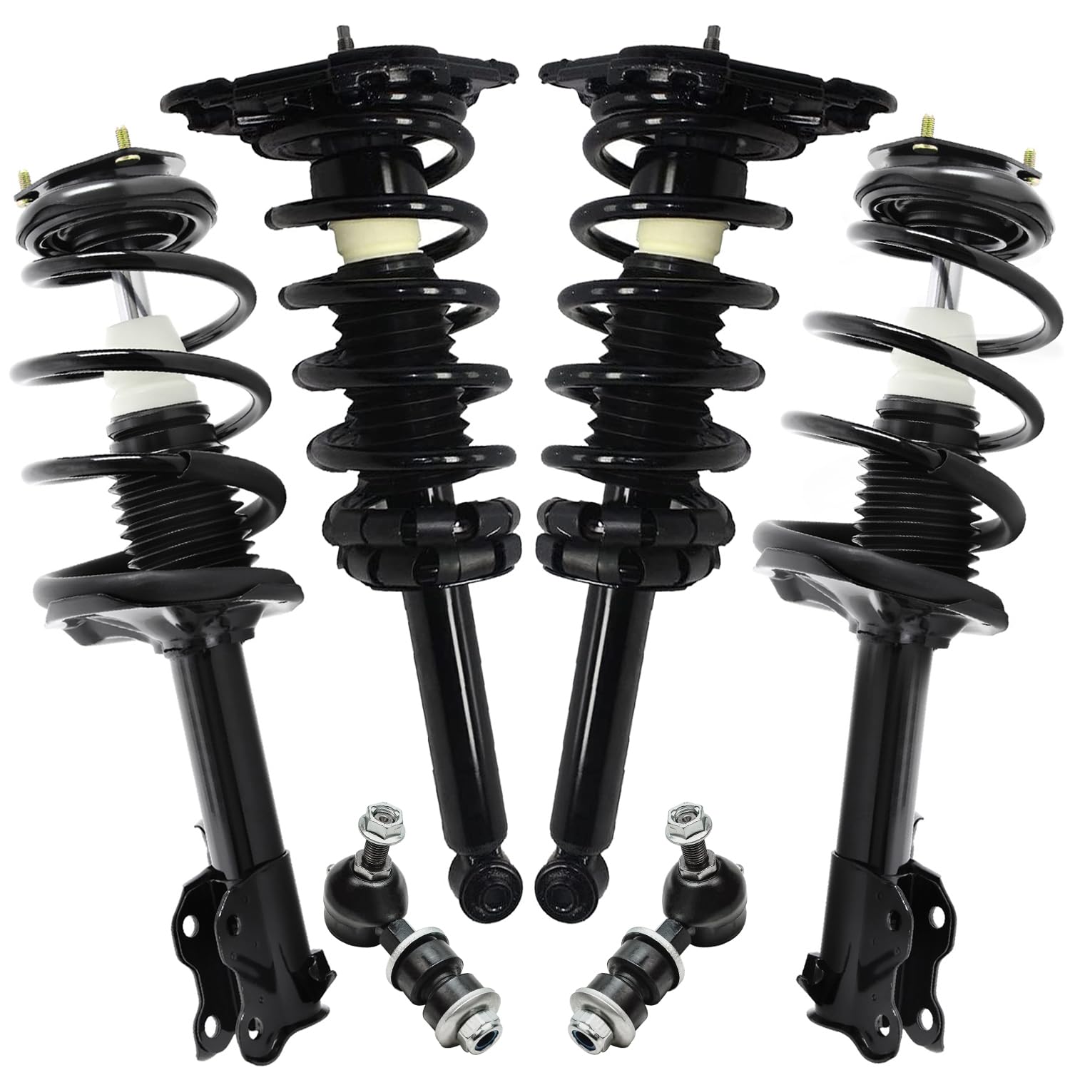 6pc Front & Rear Struts Sway Bar Links Suspension Kit