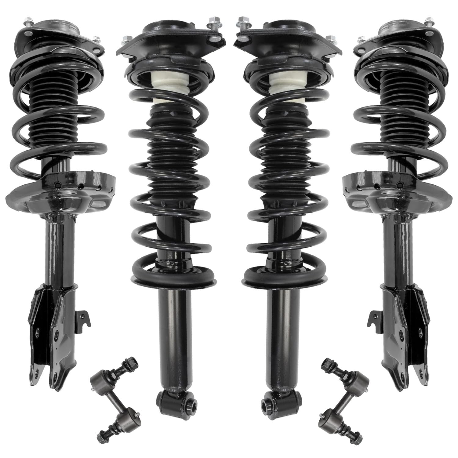 6pc Front & Rear Struts Sway Bar Links Suspension Kit