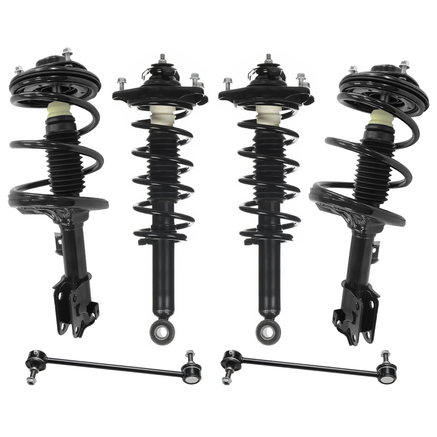 6pc Front & Rear Struts Sway Bar Links Suspension Kit