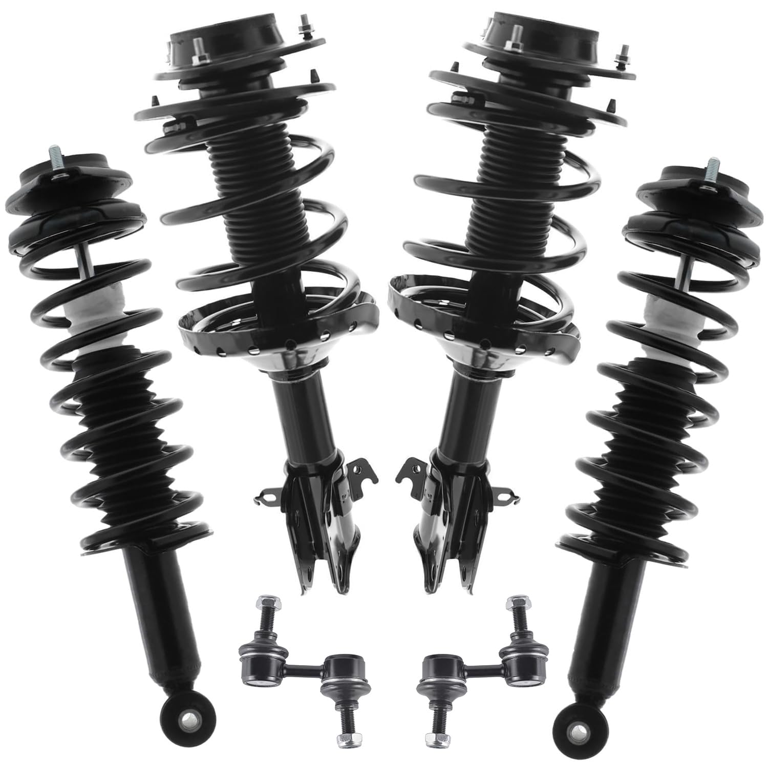 6pc Front & Rear Struts Sway Bar Links Suspension Kit