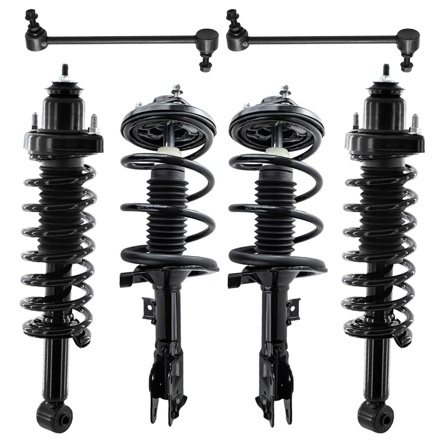 6pc Front & Rear Struts Sway Bar Links Suspension Kit