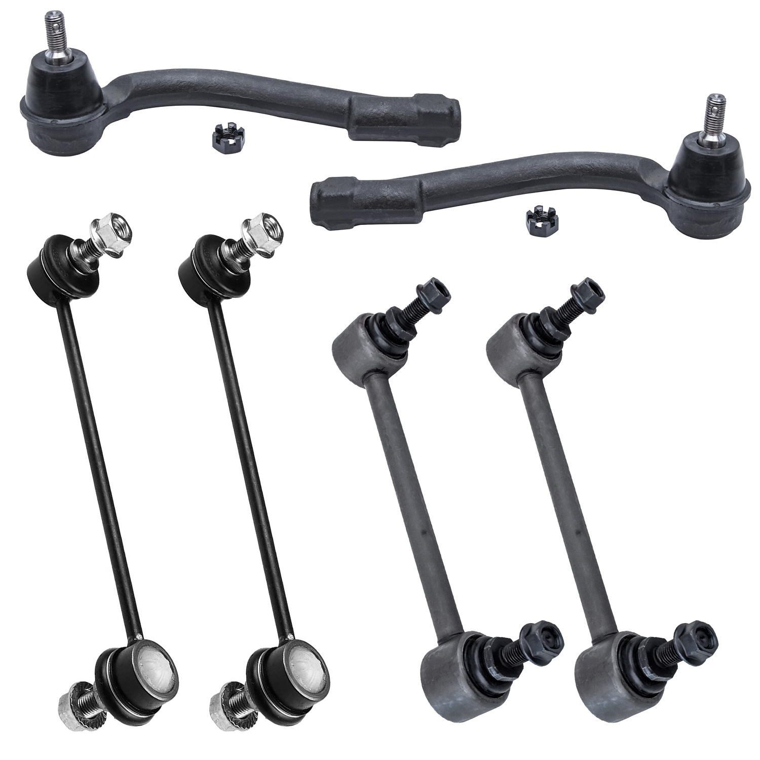 6pc Front & Rear Sway Bar Links Tie Rods Suspension Kit