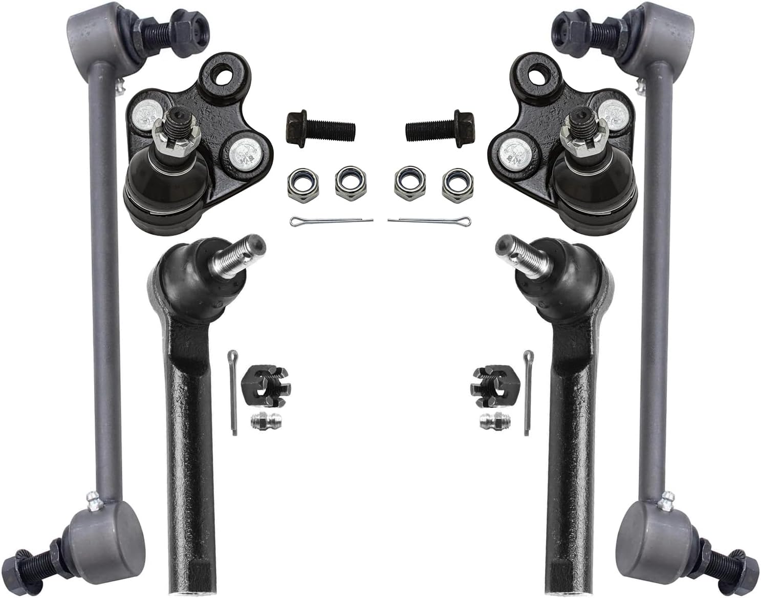 6pc Front Sway Bar Links Outer Tie Rods Lower Ball Joints Suspension Kit
