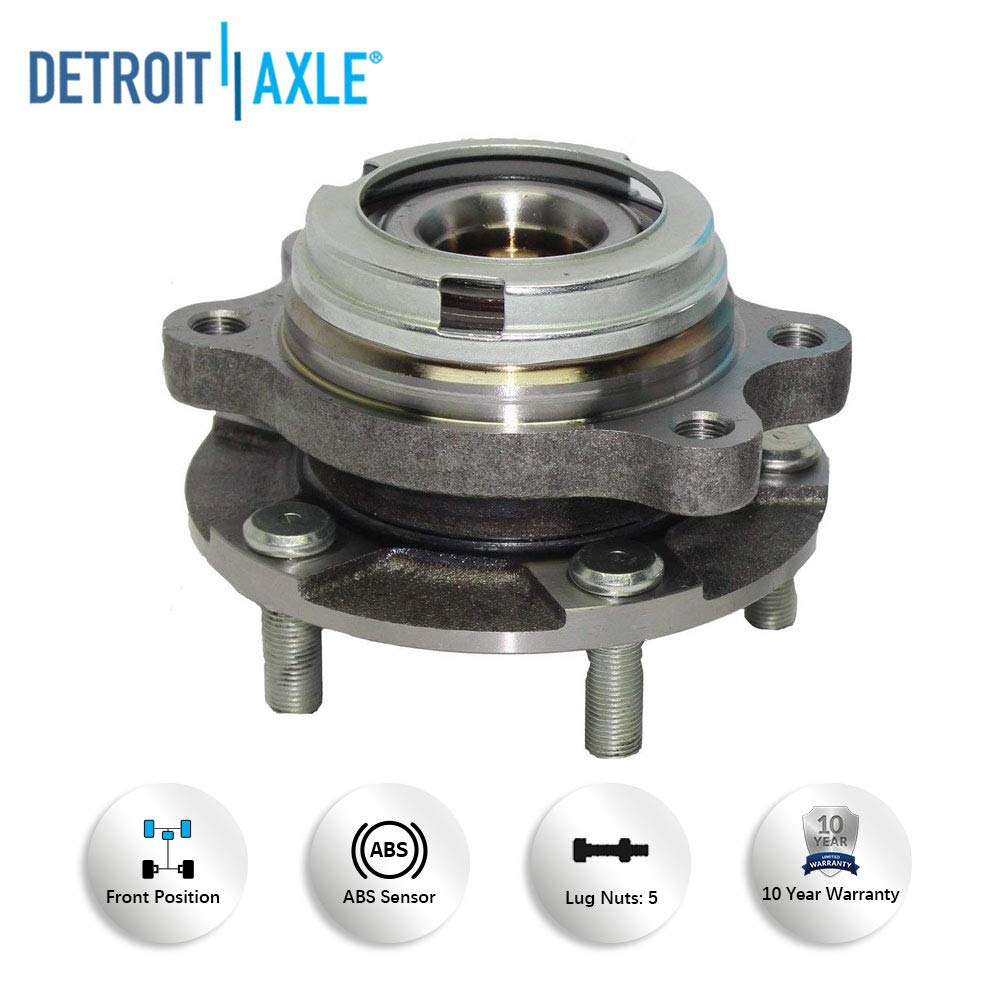 Detroit Axle - Front Wheel Hub and Bearings Tie Rods for 2007-2013 Nissan Altima — image 8