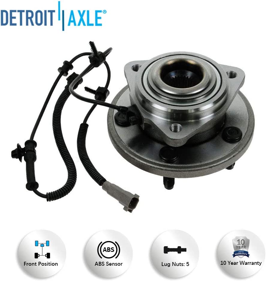 Detroit Axle - Front Wheel Hubs Ball Joints for 2005-10 Grand Cherokee Commander — image 8
